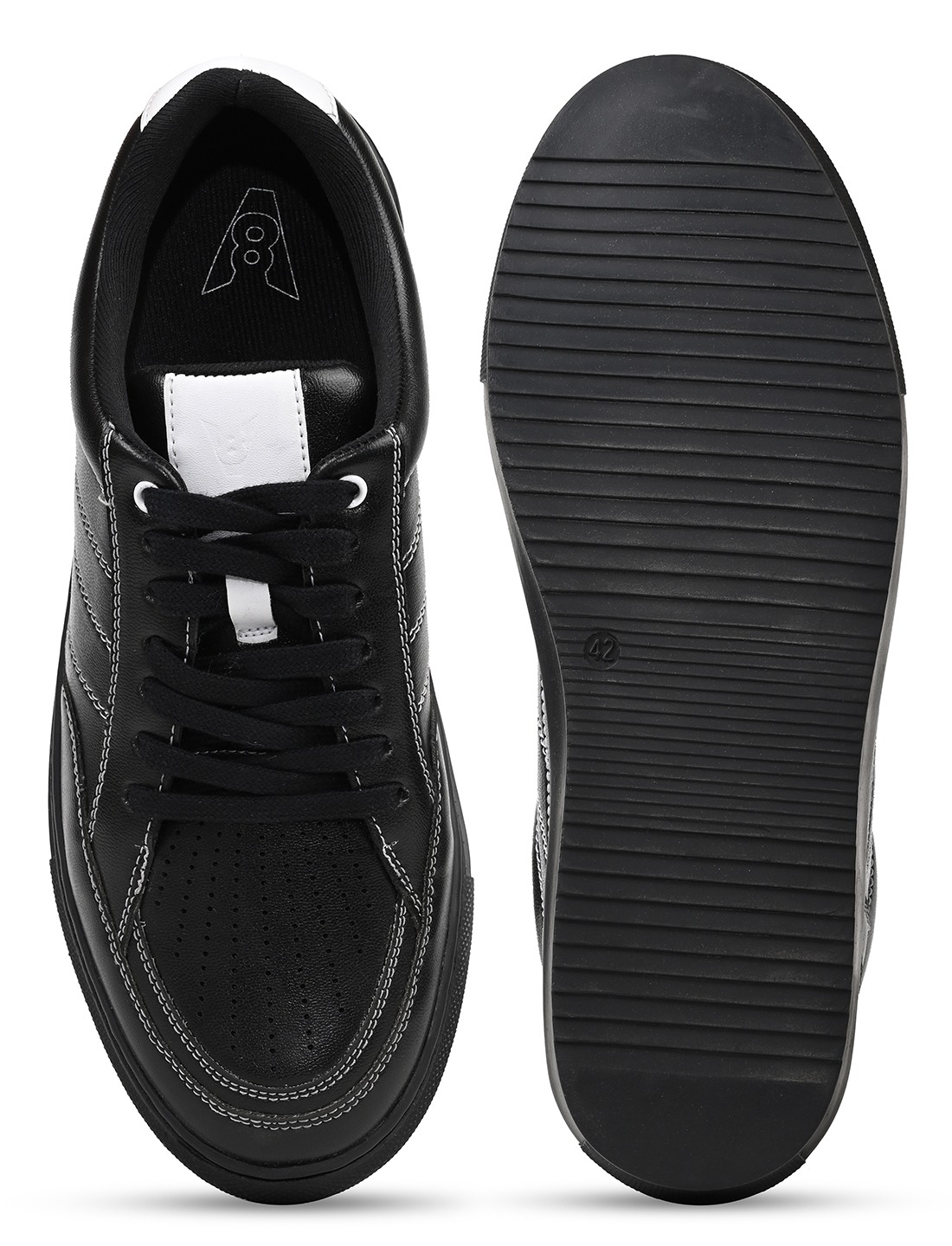 The Groove-01 Black & White Men Casual Sneaker V8 By Ruosh