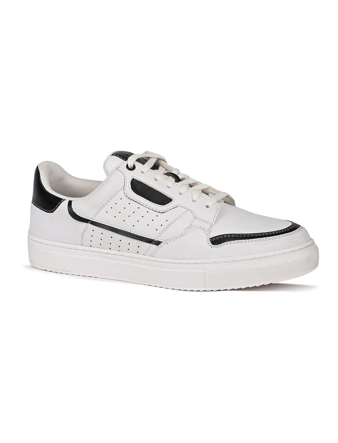 The Aldor White & Black Men Casual Sneaker V8 By Ruosh