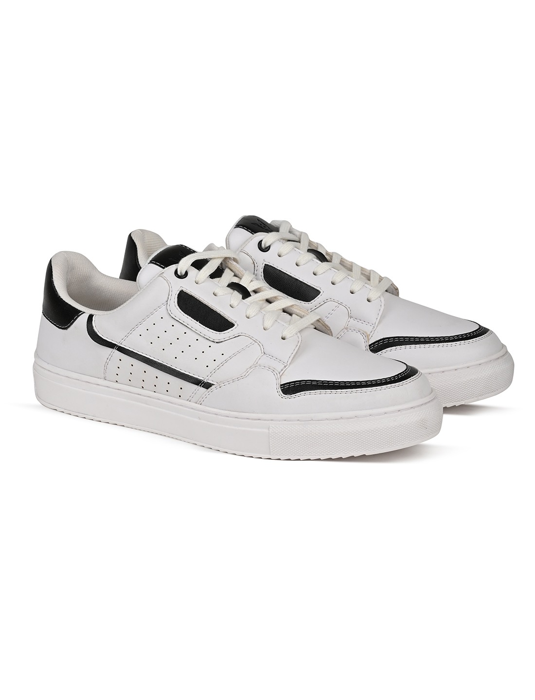 The Aldor White & Black Men Casual Sneaker V8 By Ruosh