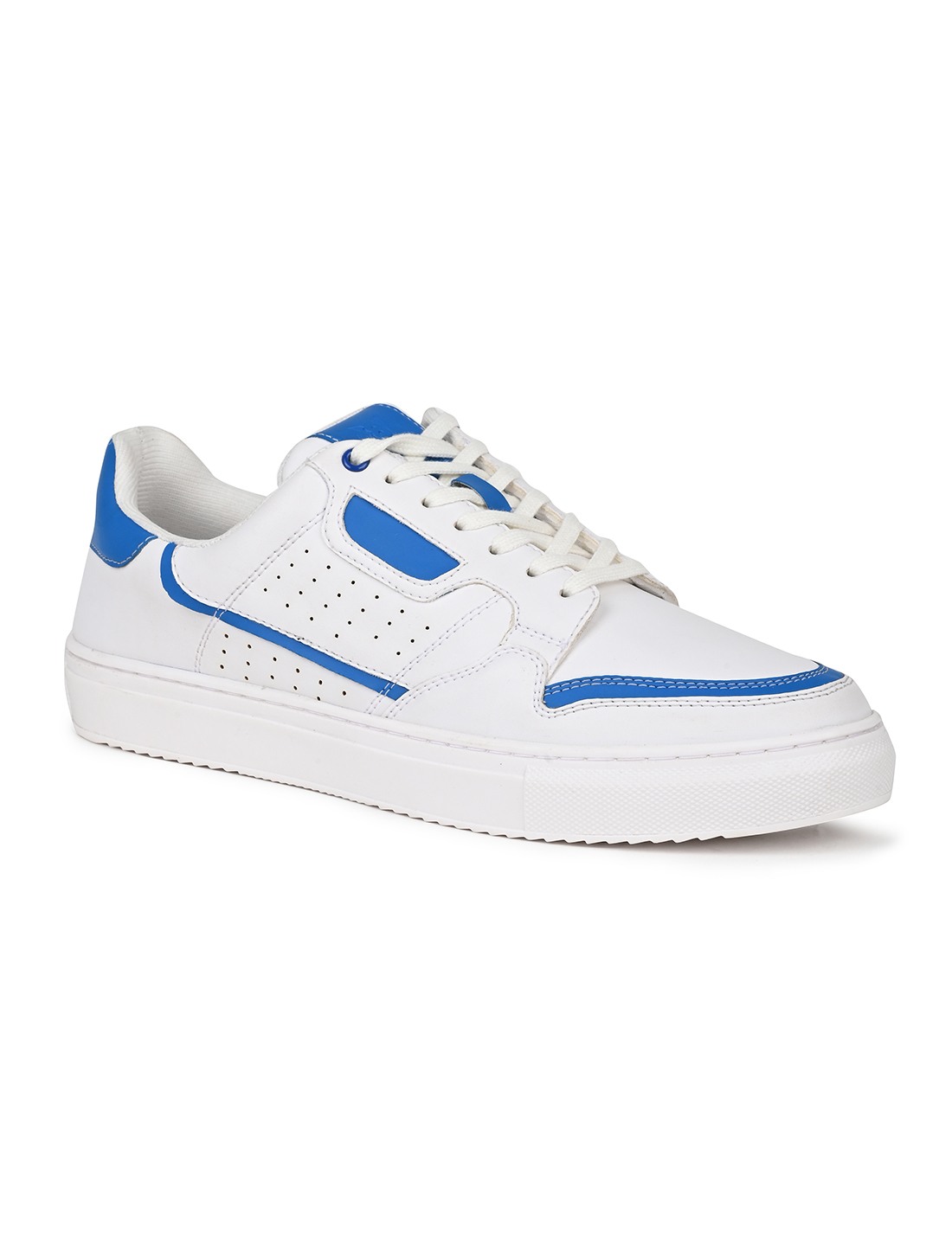 The Aldor White & Blue Men Casual Sneaker V8 By Ruosh