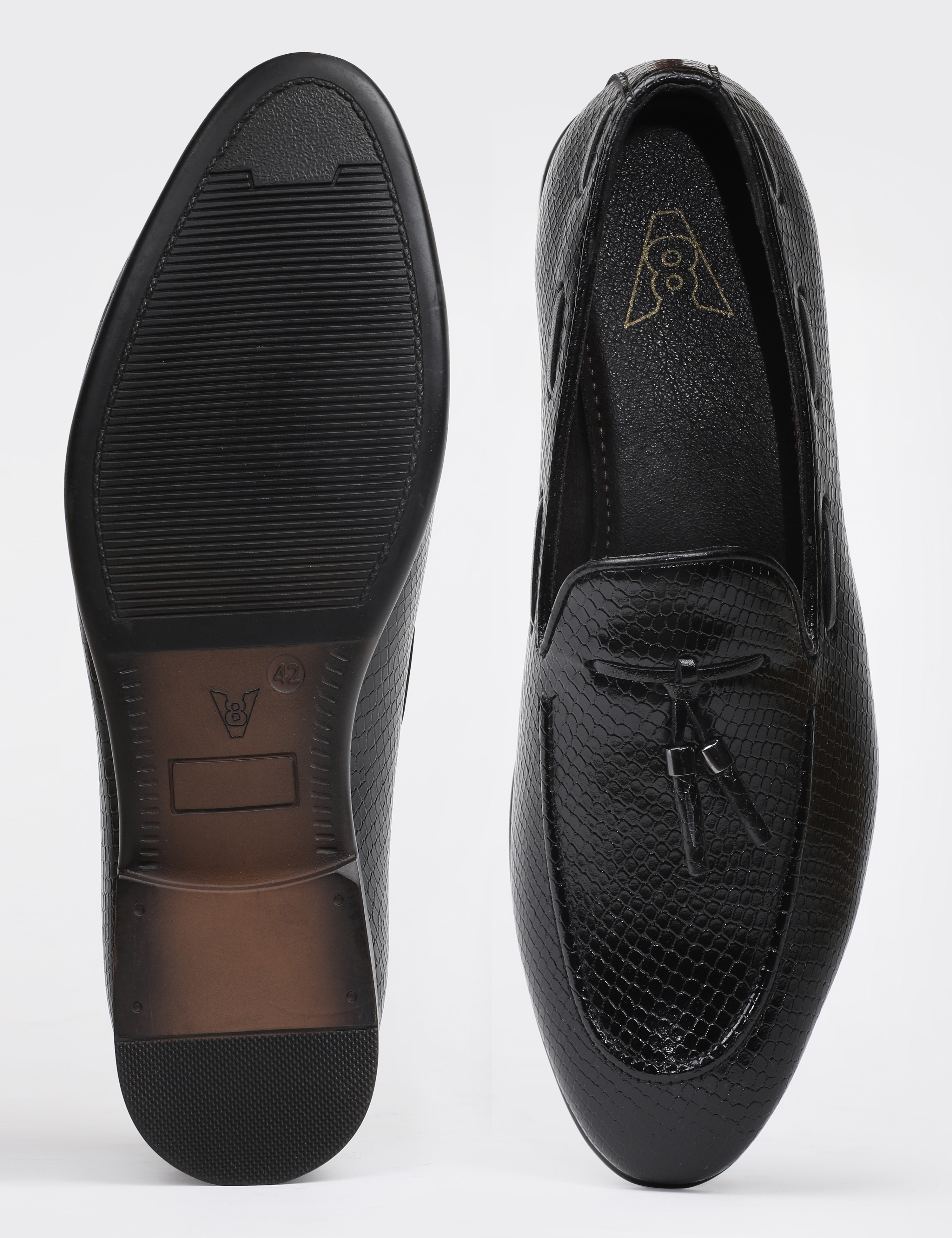 The Coby Black Men Tassel Loafer V8 By Ruosh