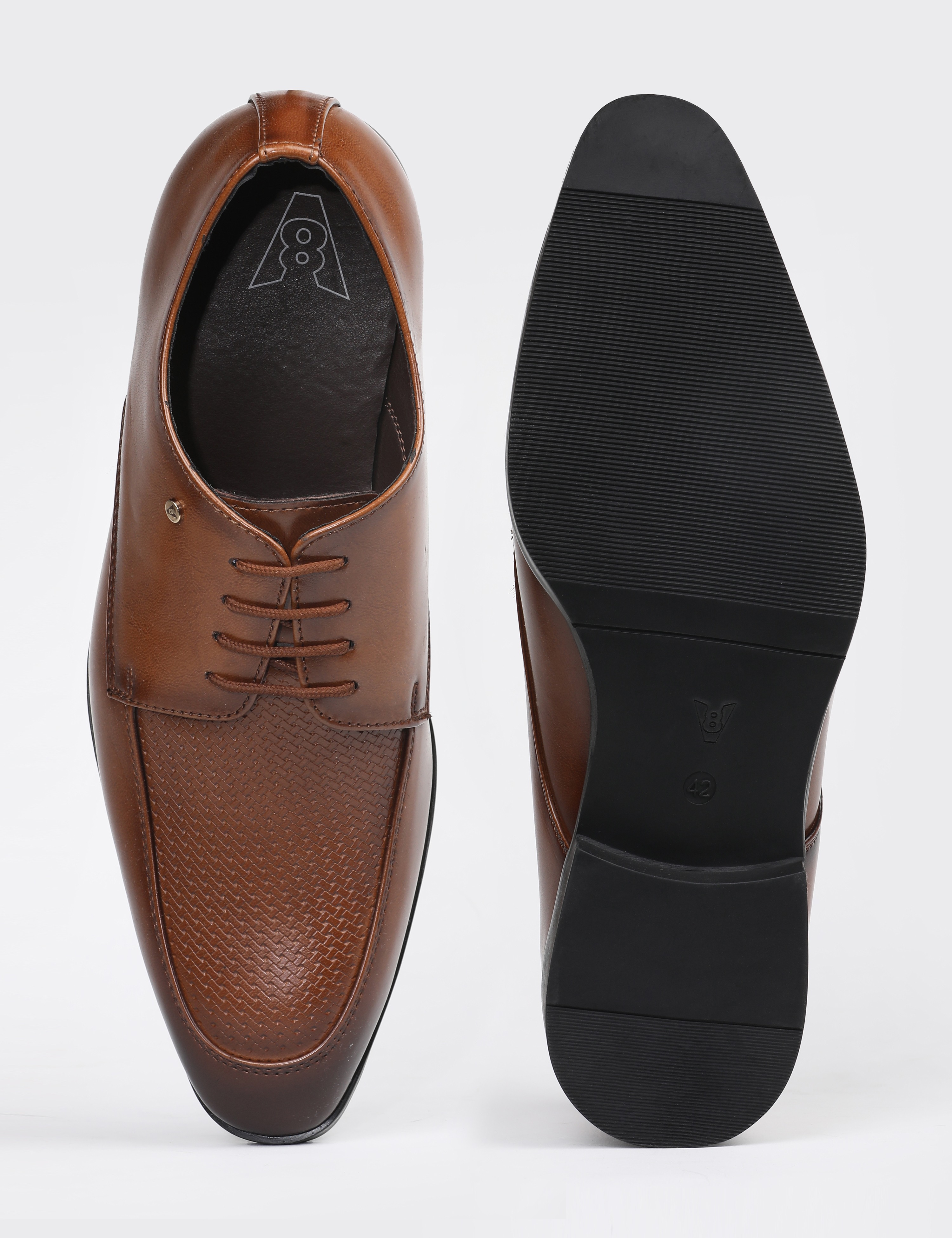 The Aura Tan Men Apron Toe Derby V8 By Ruosh