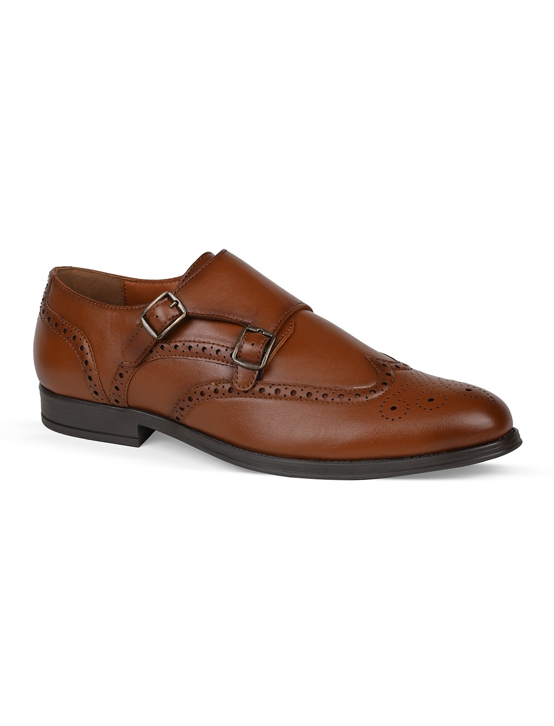 The Bruno Tan Men Formal Brogue Monk V8 By Ruosh