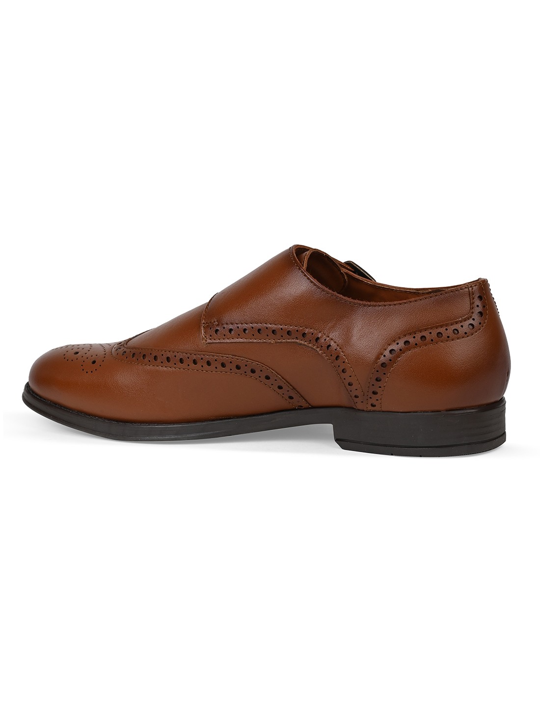 The Bruno Tan Men Formal Brogue Monk V8 By Ruosh