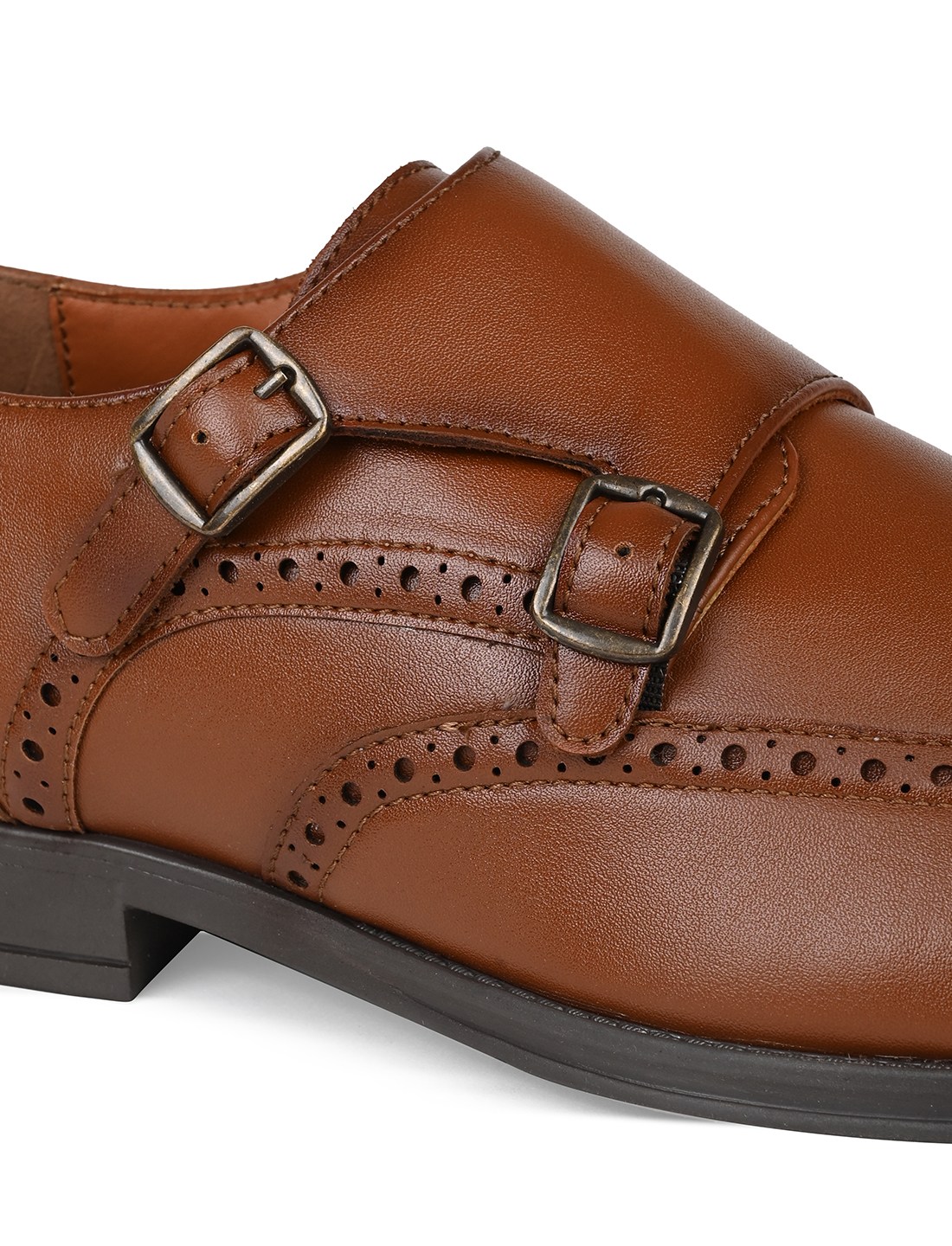 The Bruno Tan Men Formal Brogue Monk V8 By Ruosh