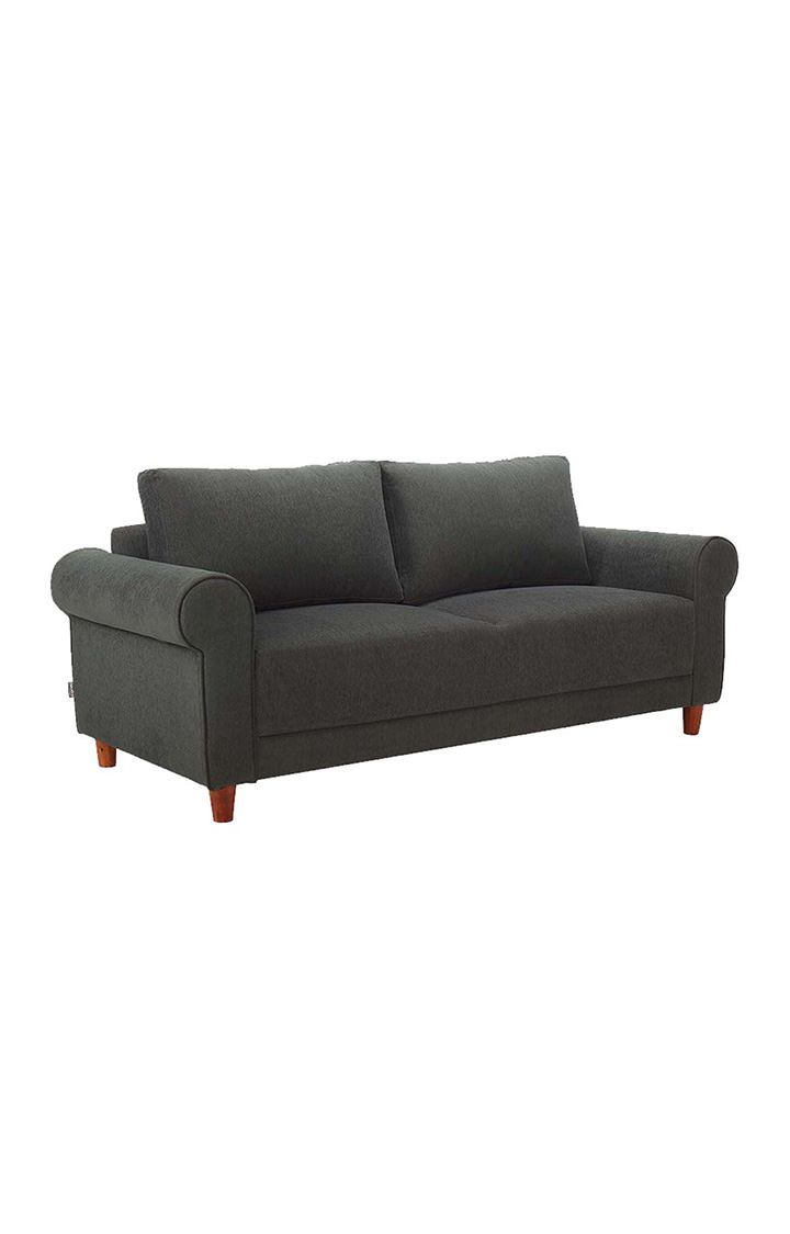 neudot Melody Sofa for Living Room |3 Persons Sofa|Premium Fabric with Padded Cushioned Armrest | Solid Wood Frame|3 Seater in Slate Grey Color