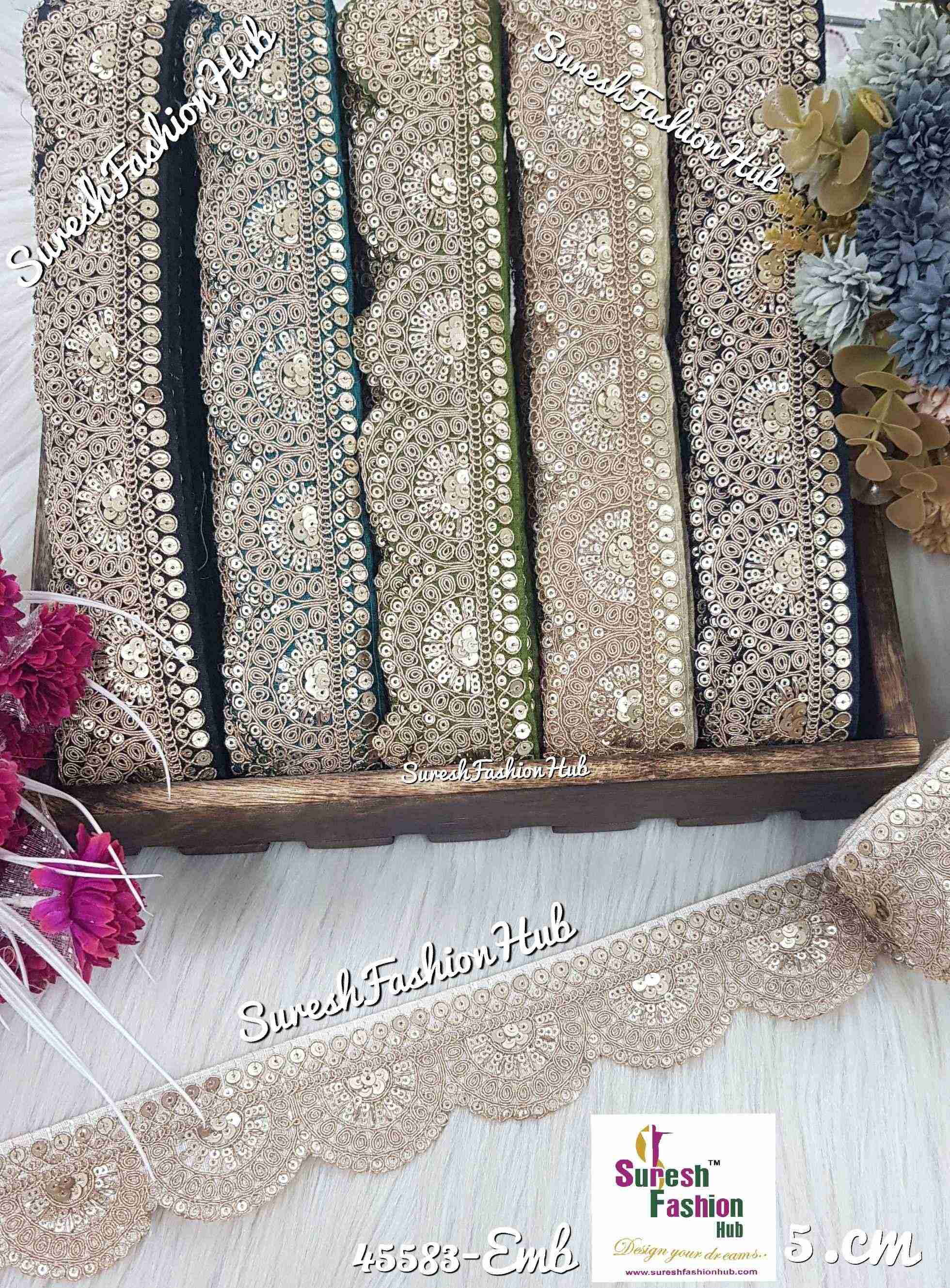 Orgenza embroidered bridal trim