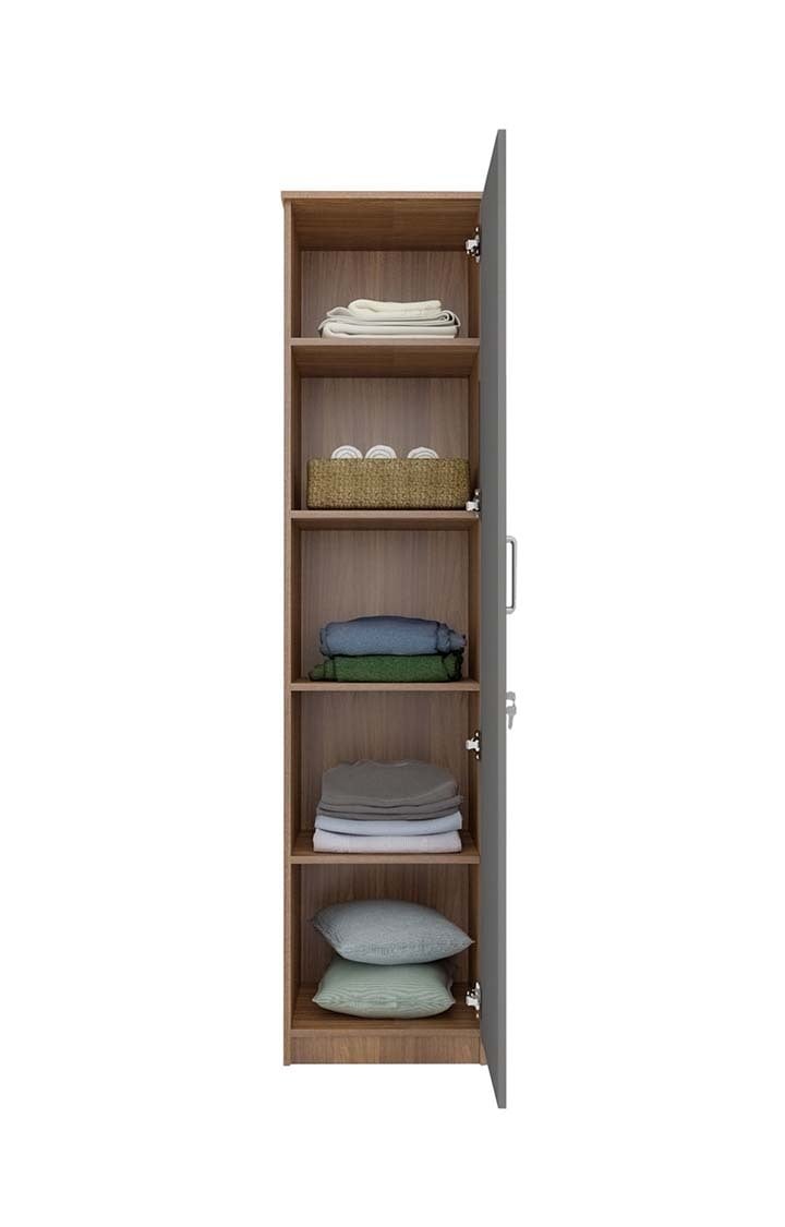 Adona Single Door Wardrobe - Grey