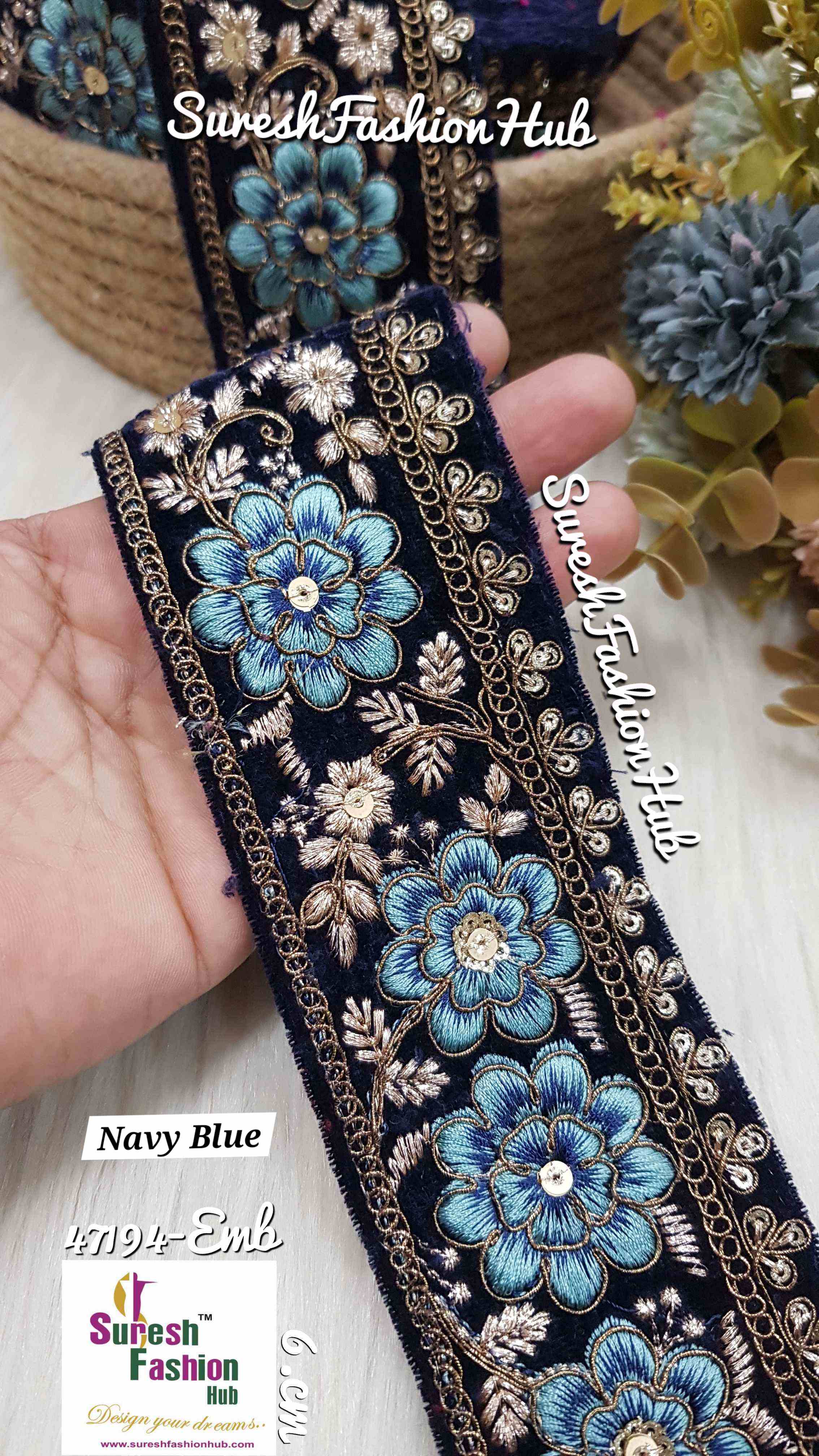 Certainly! Here are some ALT text suggestions that incorporate a variety of keywords to help improve your visibility on Google:  1. "Navratri Banarasi Laces - Traditional Indian Festive Laces" 2. "Golden Silver Banarasi Lace - Elegant Metallic Trims for Garments" 3. "Cutwork Banarasi Laces - Intricate Openwork Designs"