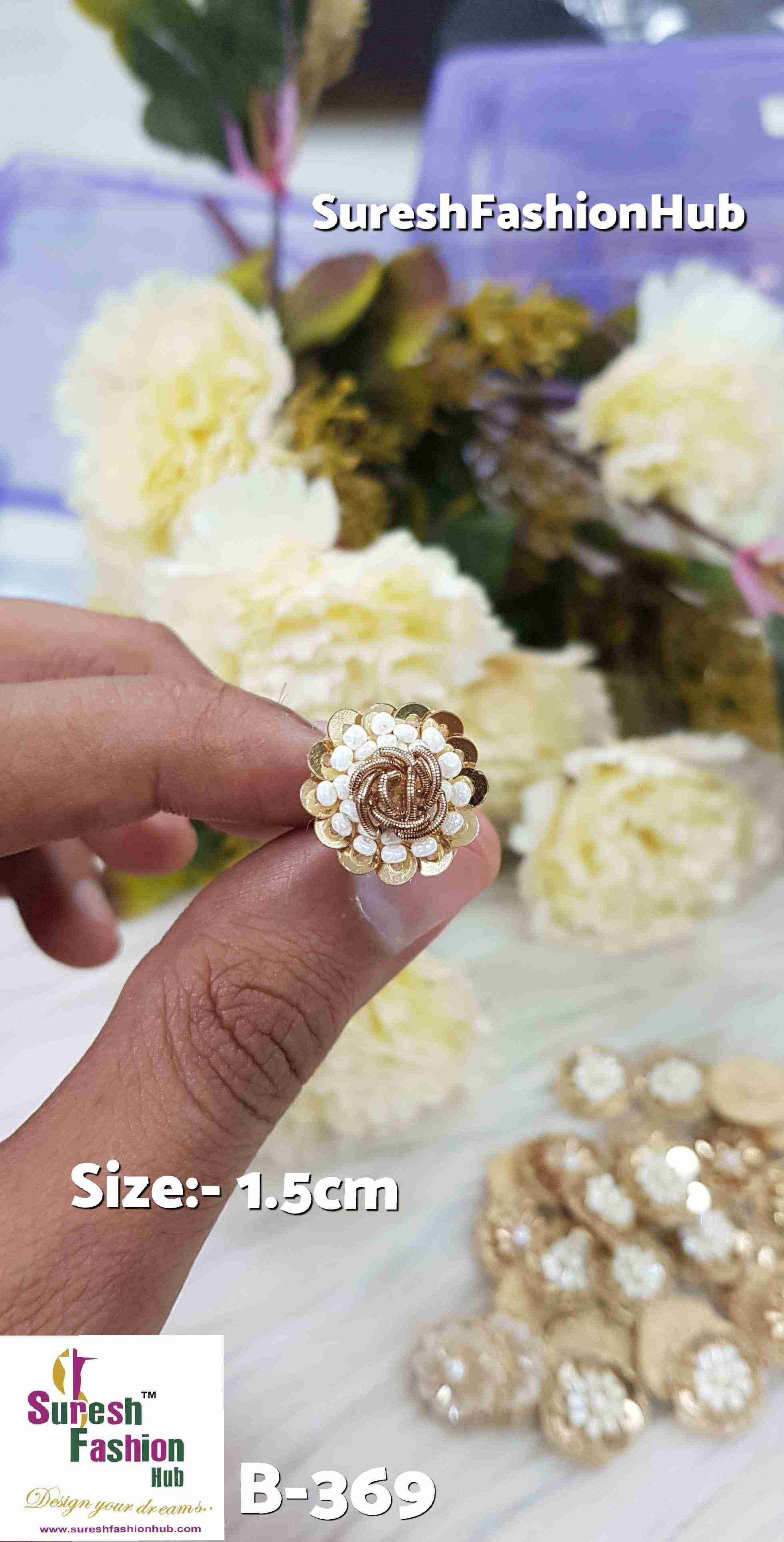 Pearl and Zardosi Handmade Buttis