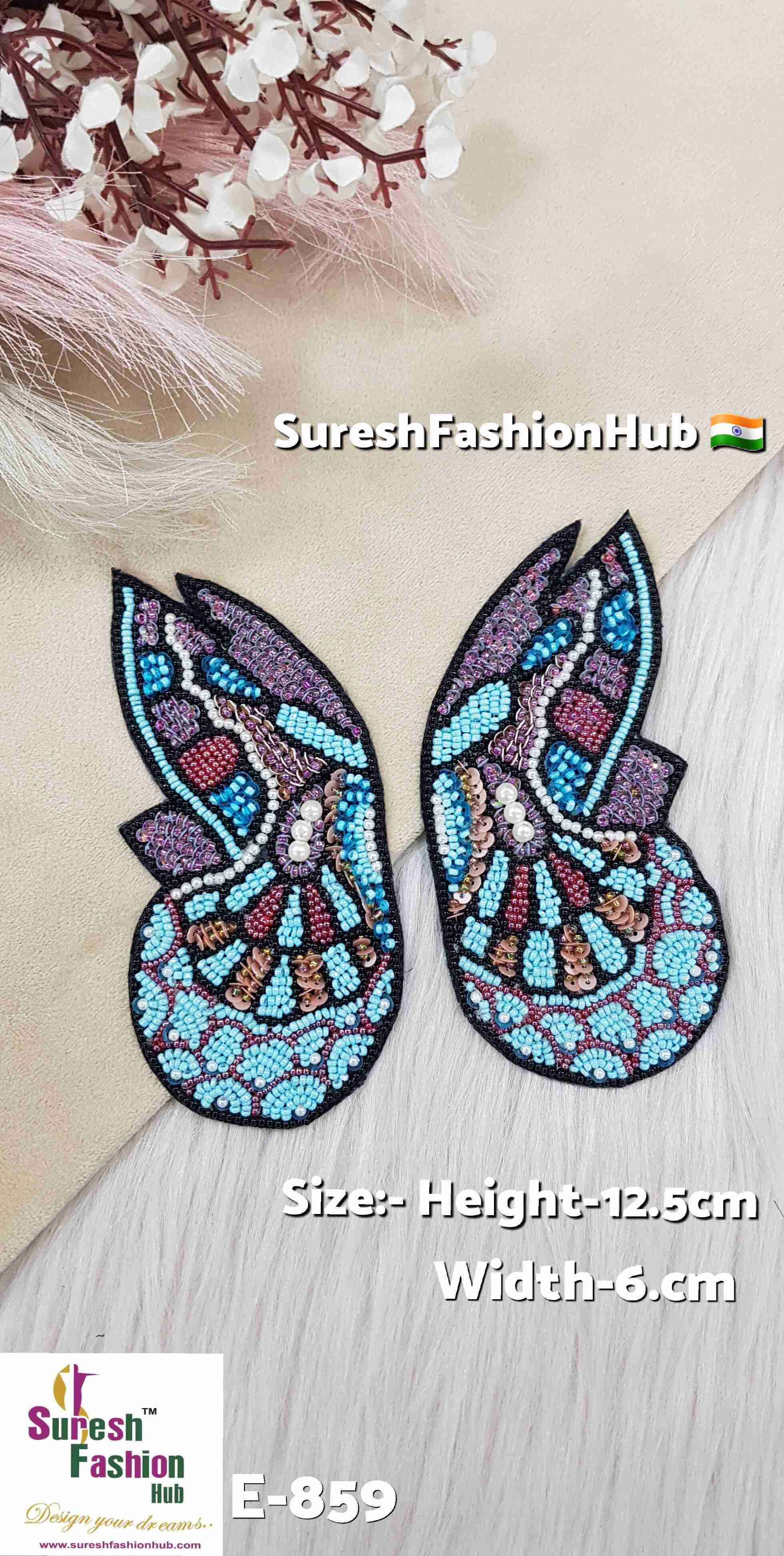 Handmade Cyan Collar Design