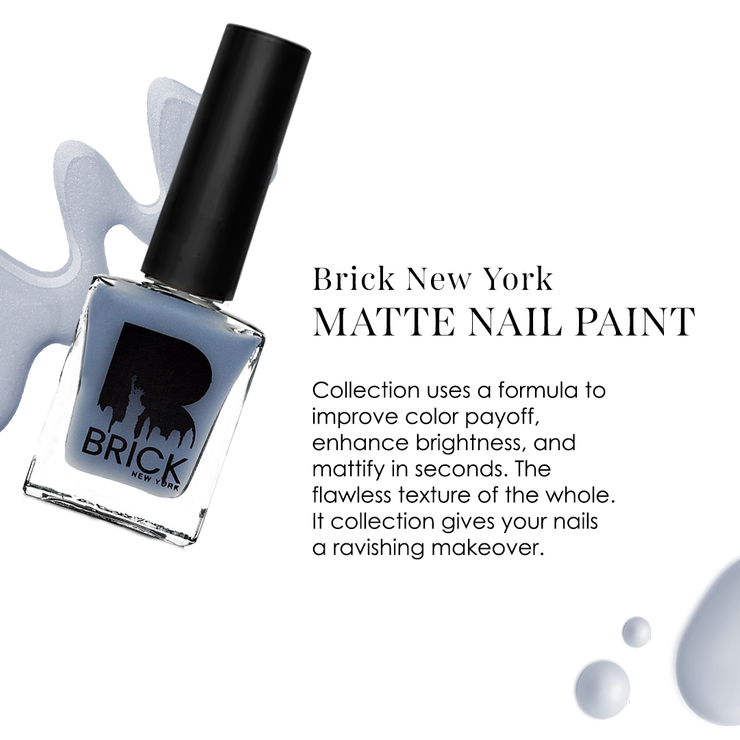 Brick New York Matte Nails Mystery Grey 06
