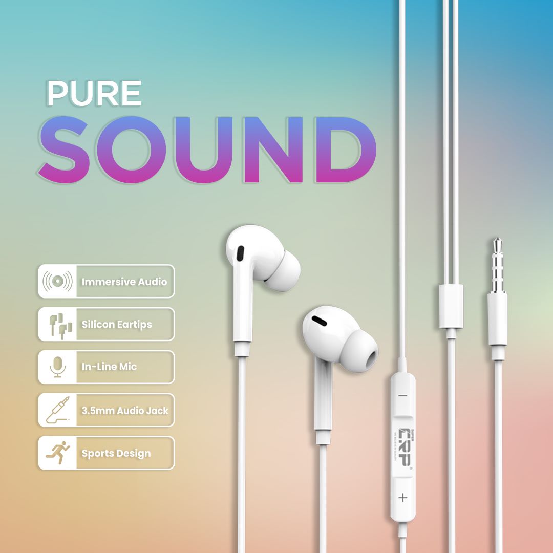 CR HF-701 IN-EAR WIRED EARPHONES - HANDSFREE