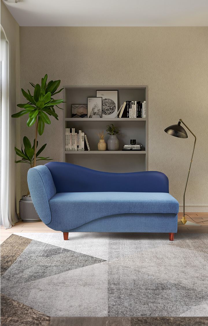 Viva Storage LHS Chaise Lounger Mirage Blue Colour