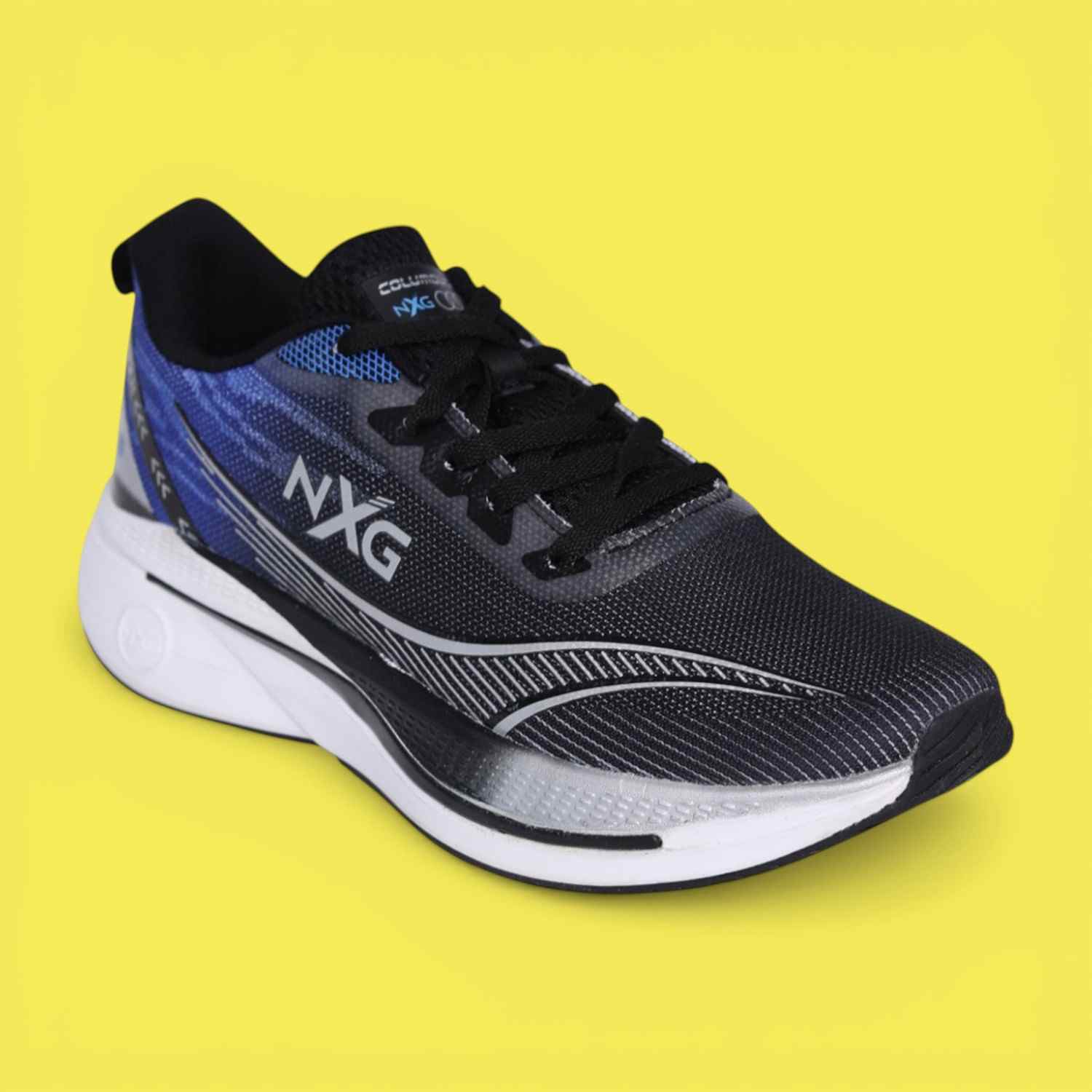 Columbus | Downtown Blue Black Men's Performance Running Shoes|0
