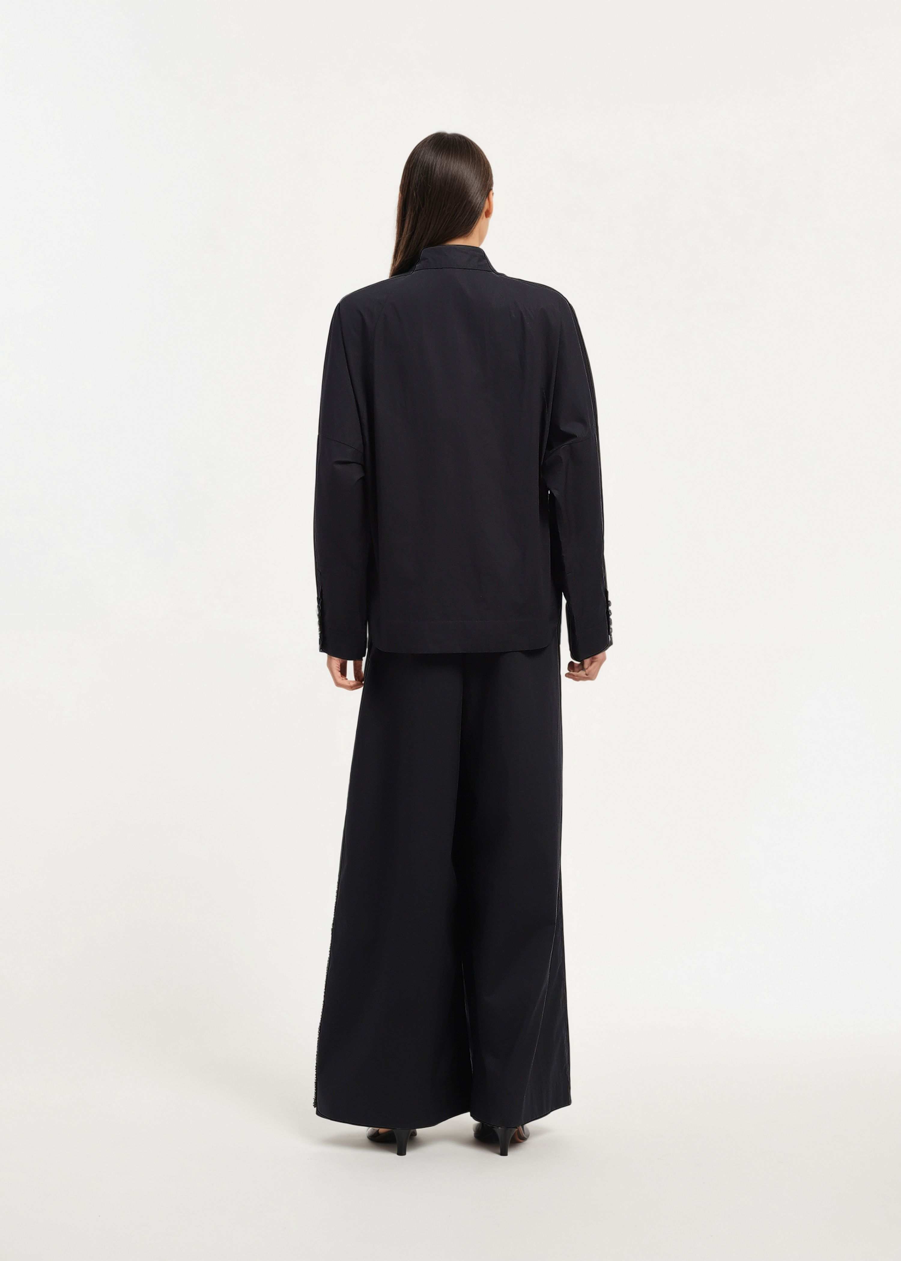 AKOK Black Cotton Shirt and Trouser Co-ords
