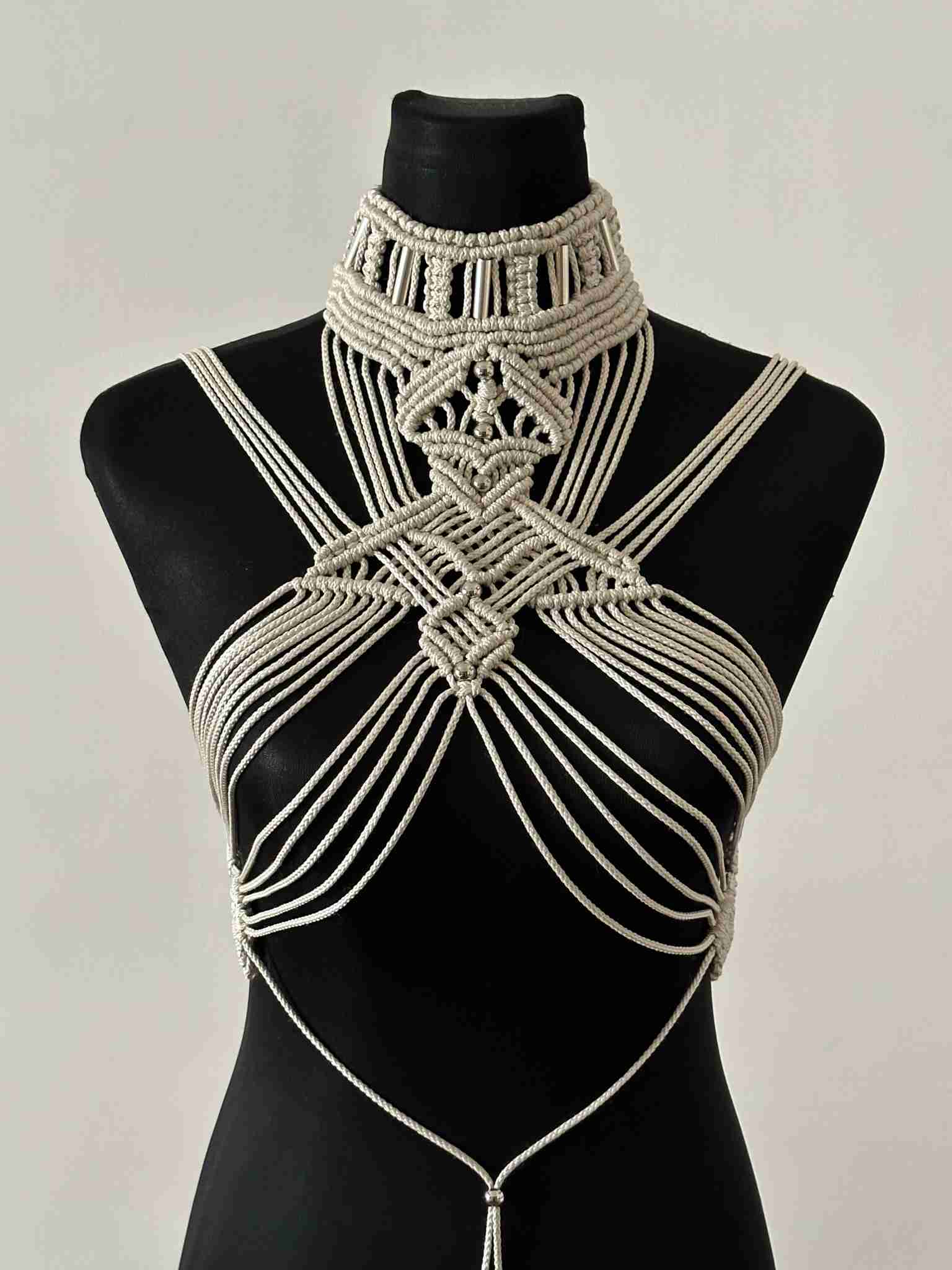 Lustrous Knots Metallic Bustier