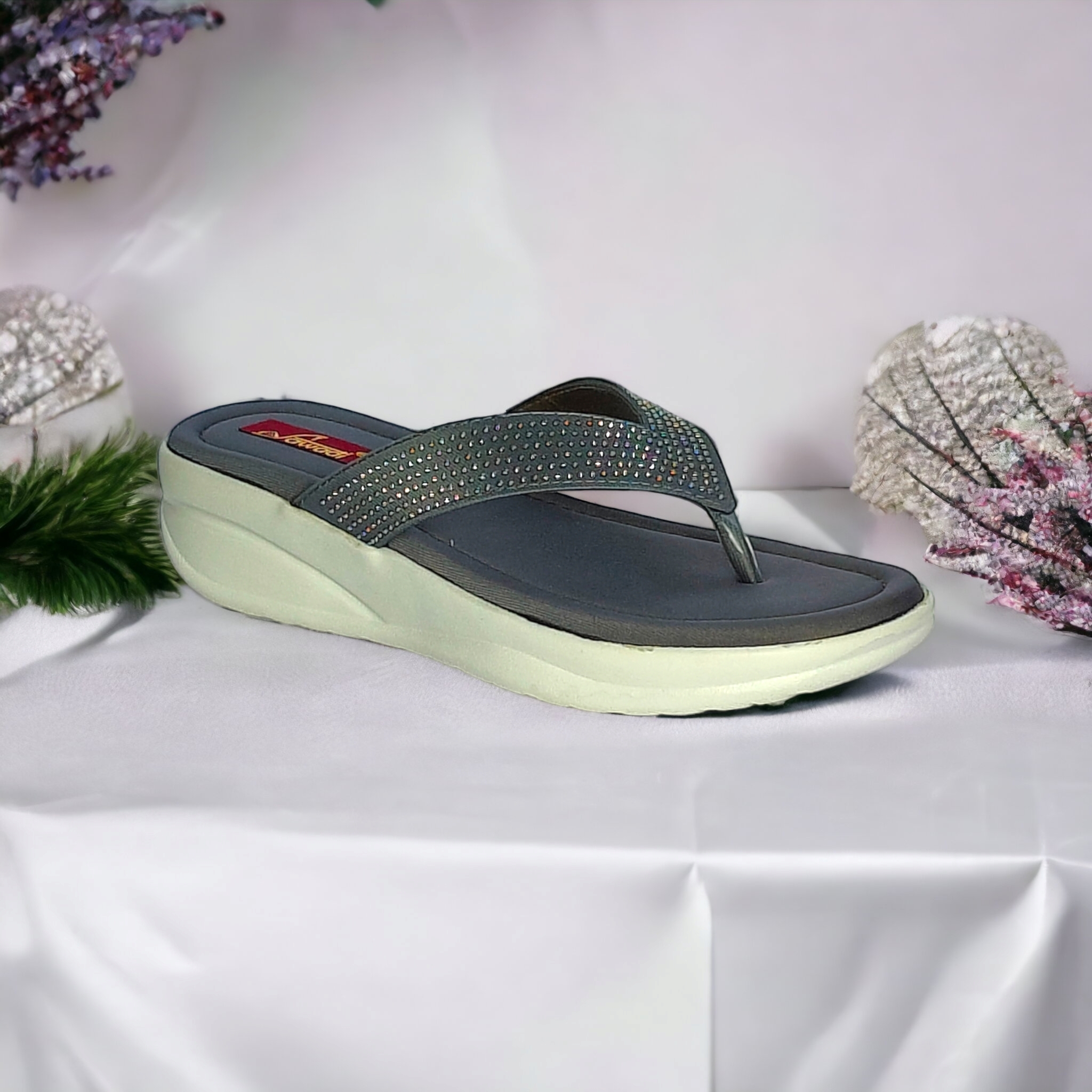SAWADI | Women Grey Wedges Sandal undefined