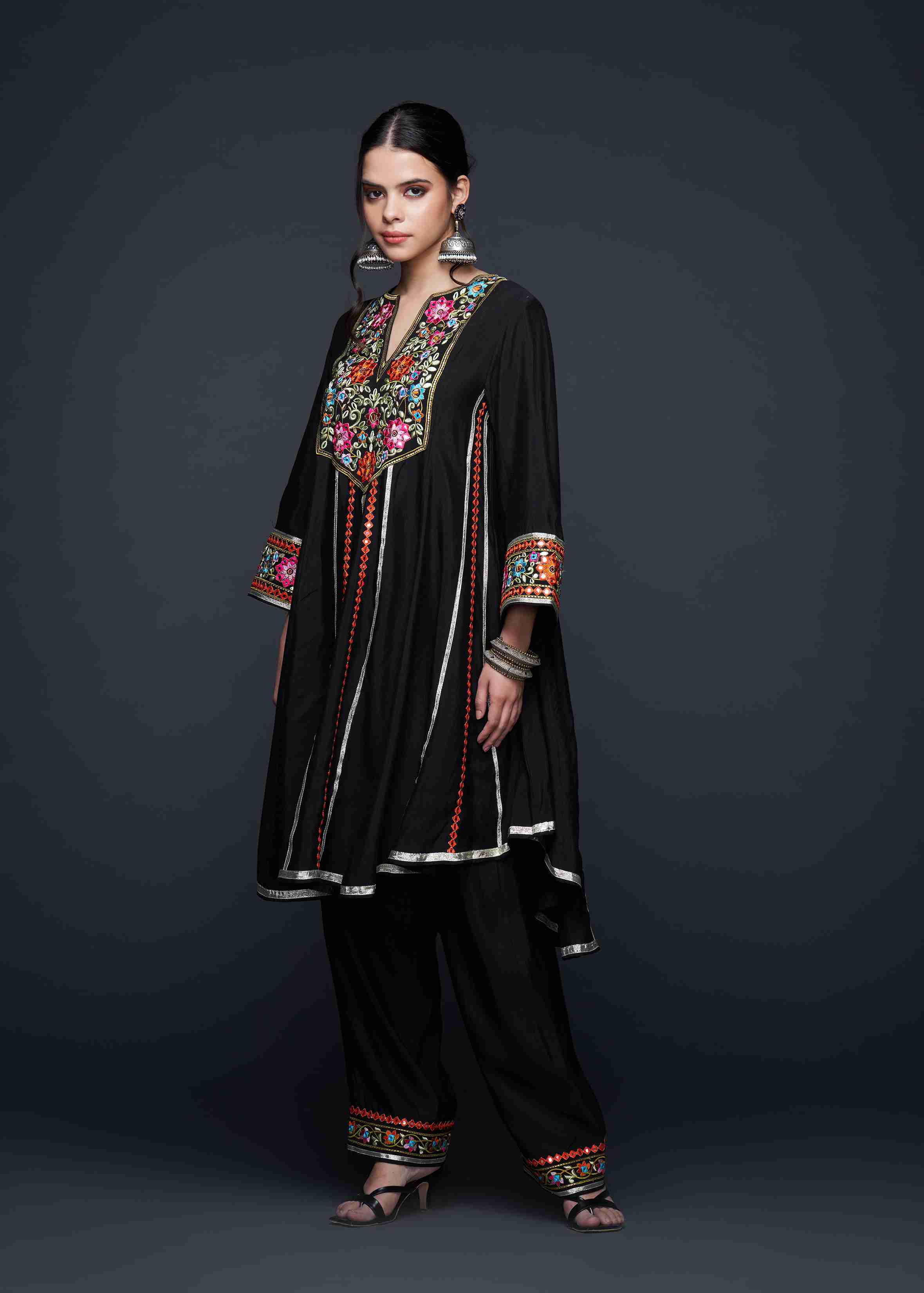 Black Zoya Kali Kurta