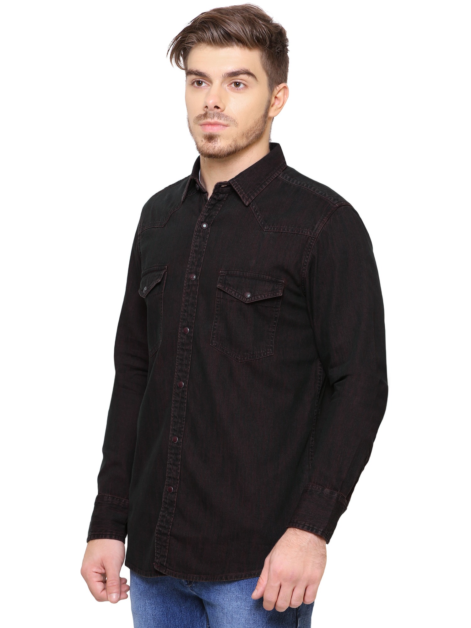 Kuons Avenue Men's Denim Shacket-KACLFS1469