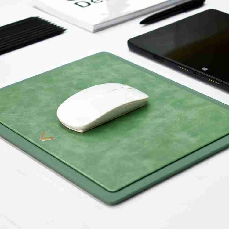 Rectangular Mouse Pad in Faux Leather | Rigid | 11×9 Inches | Moderno | Sea Green