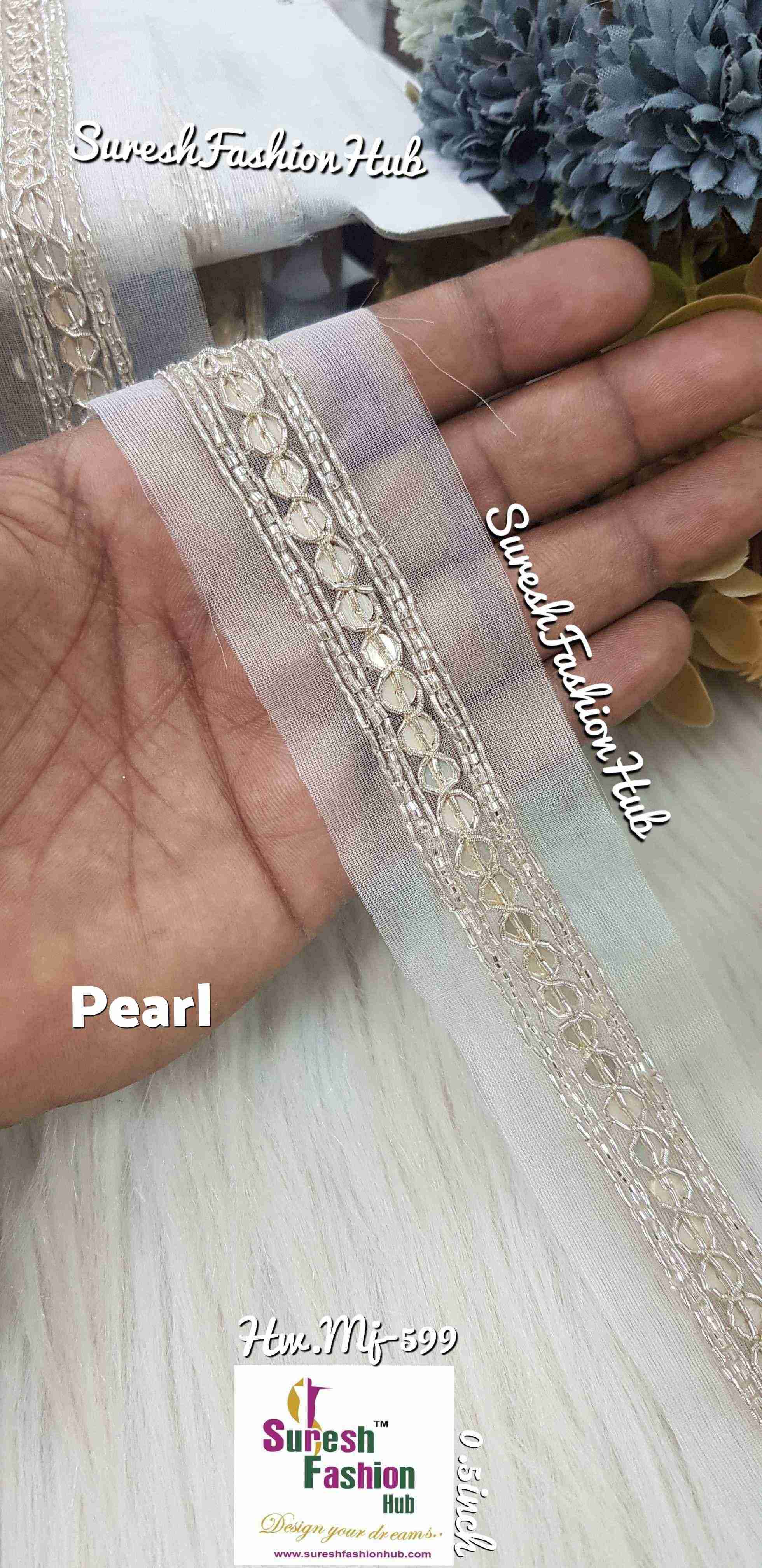 Pearl Radiance Handmade Sequin Lace