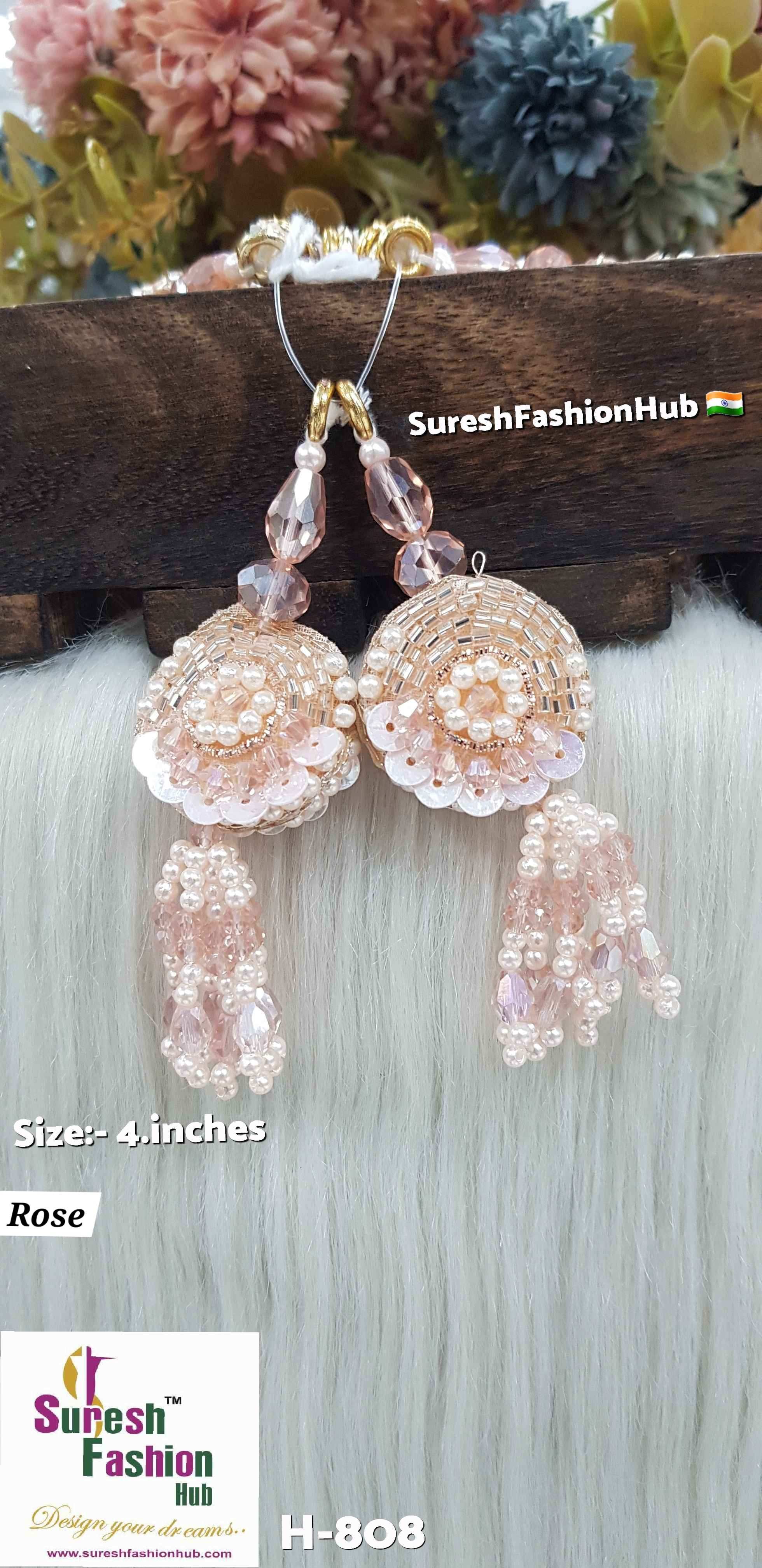 Rose Floral Crystal Tassel