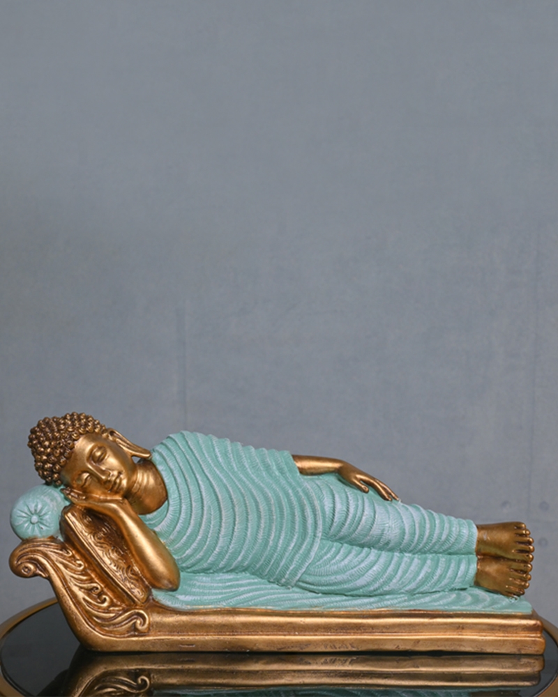 v kQ3BmqY Order Happiness Ceramic Buddha Polyresin Statue in Resting Pose