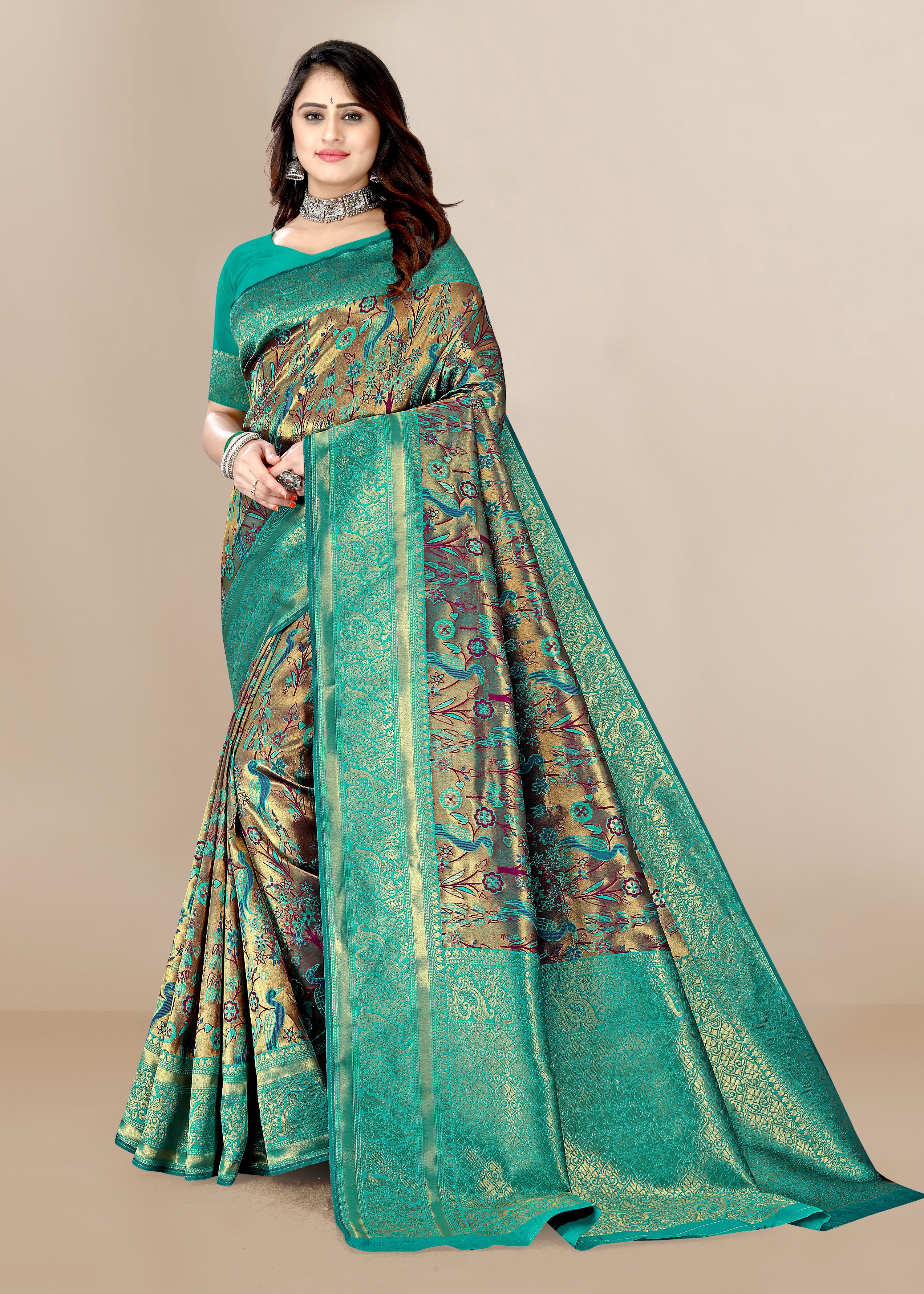 Vairagee | Vaiargee Designer Ethnic Wear Silk Blend Banarasi Traditional Saree 0