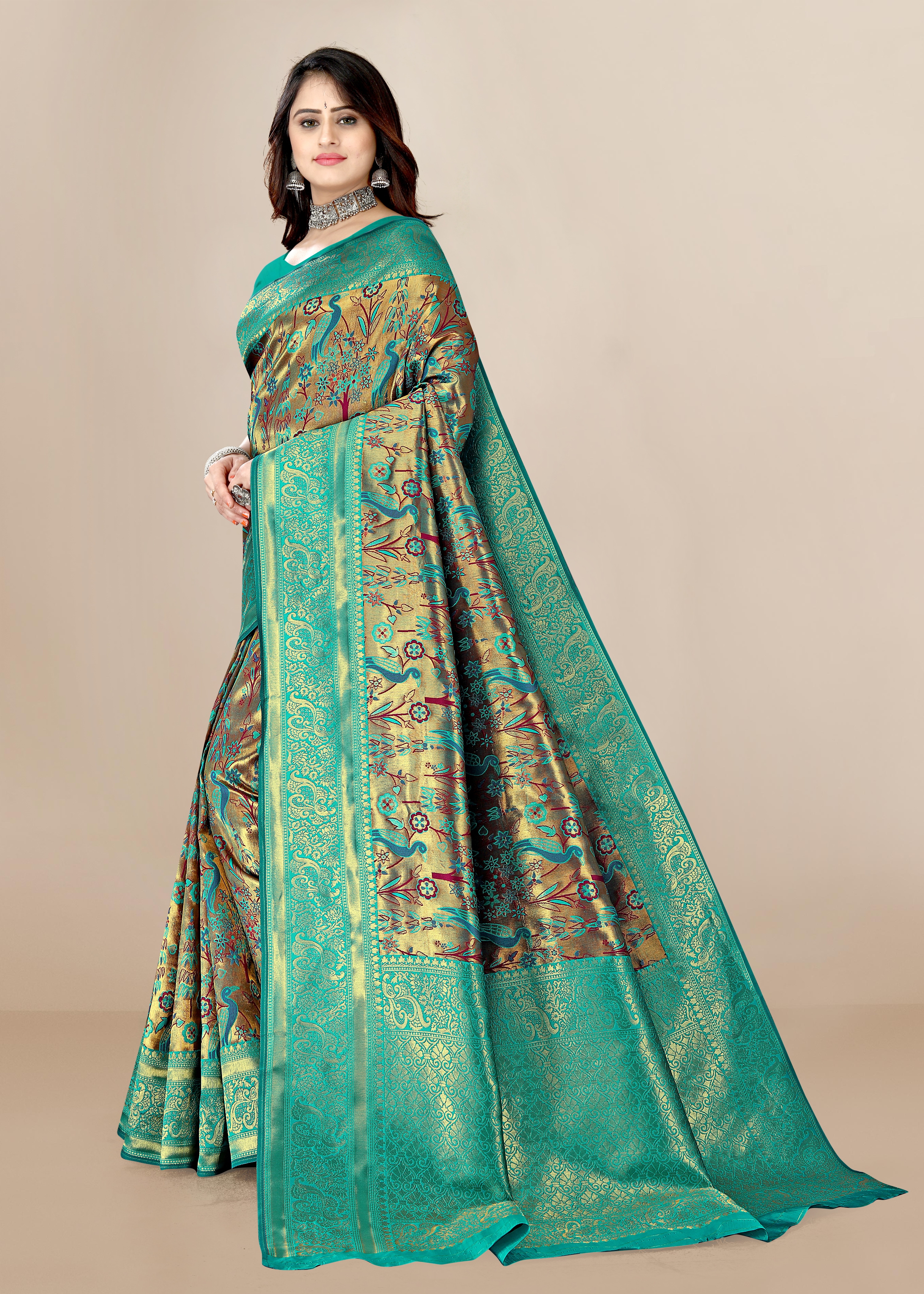 Vairagee | Vaiargee Designer Ethnic Wear Silk Blend Banarasi Traditional Saree 1