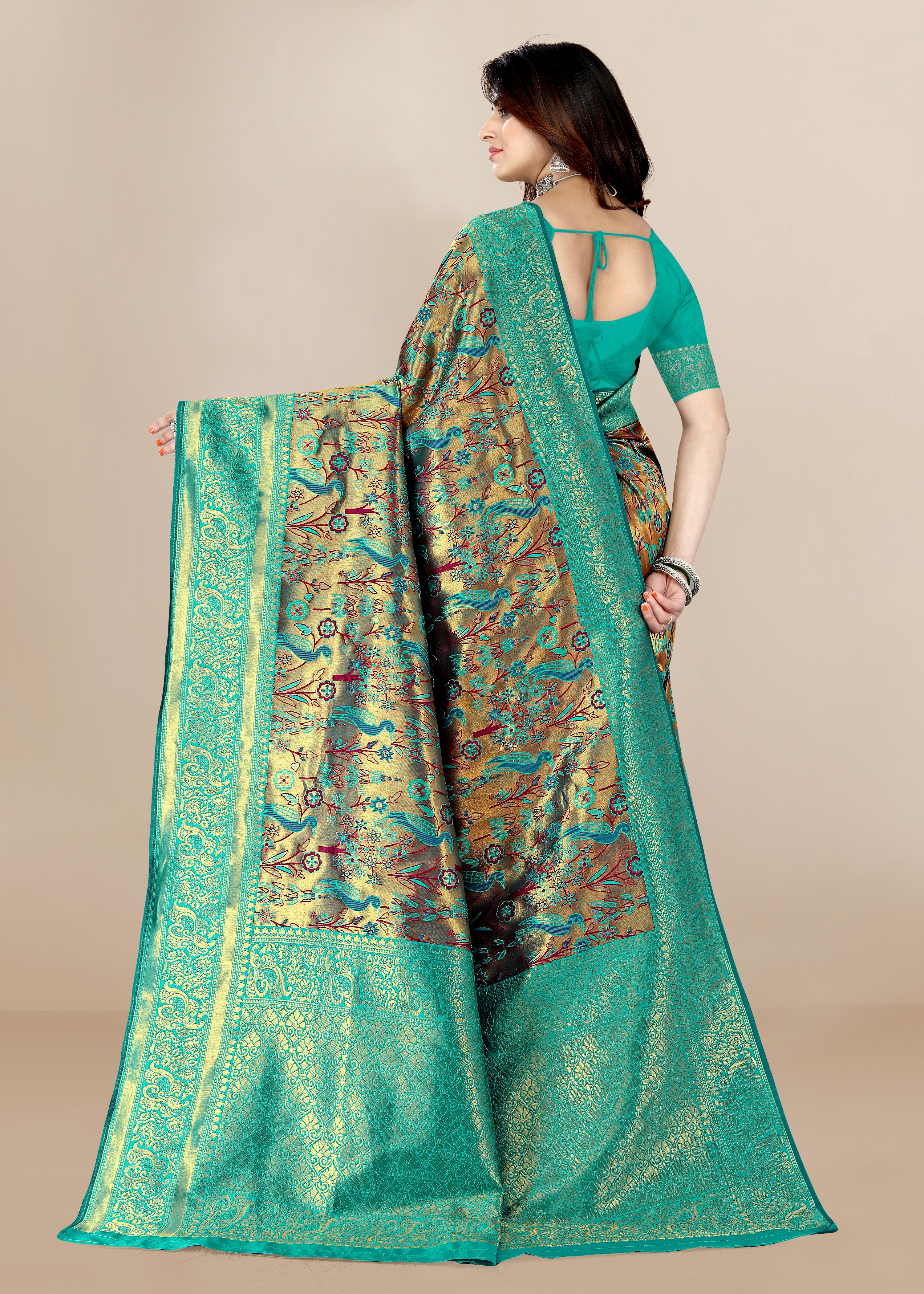 Vairagee | Vaiargee Designer Ethnic Wear Silk Blend Banarasi Traditional Saree 2