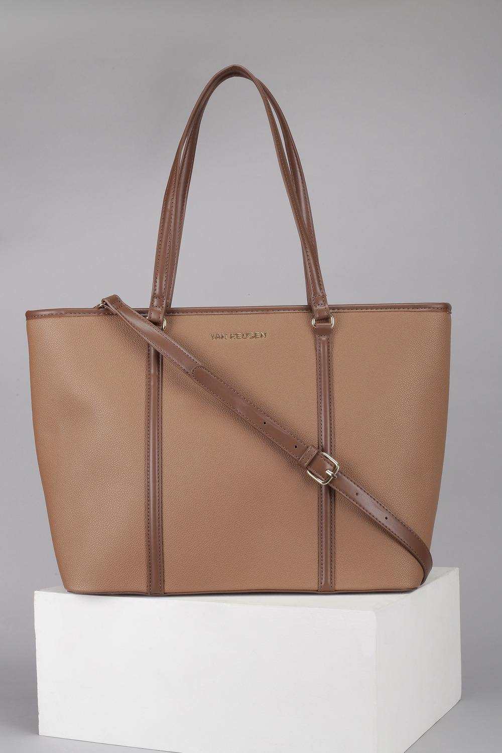 Women Brown Textured Casual Handbag