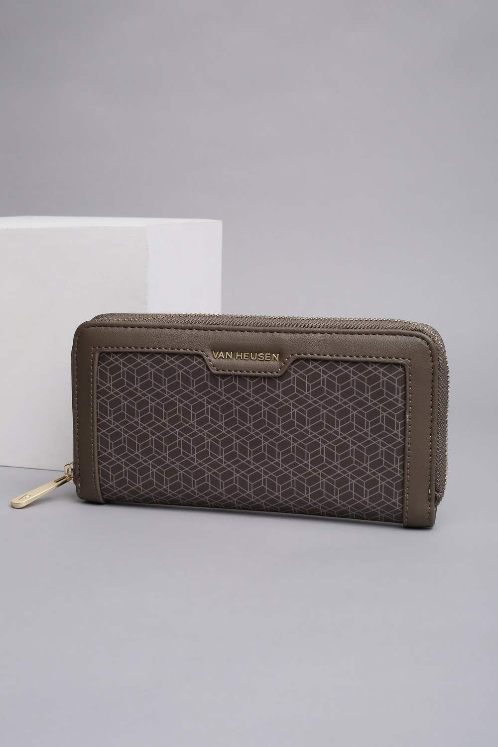 Women Brown Print Casual Wallets