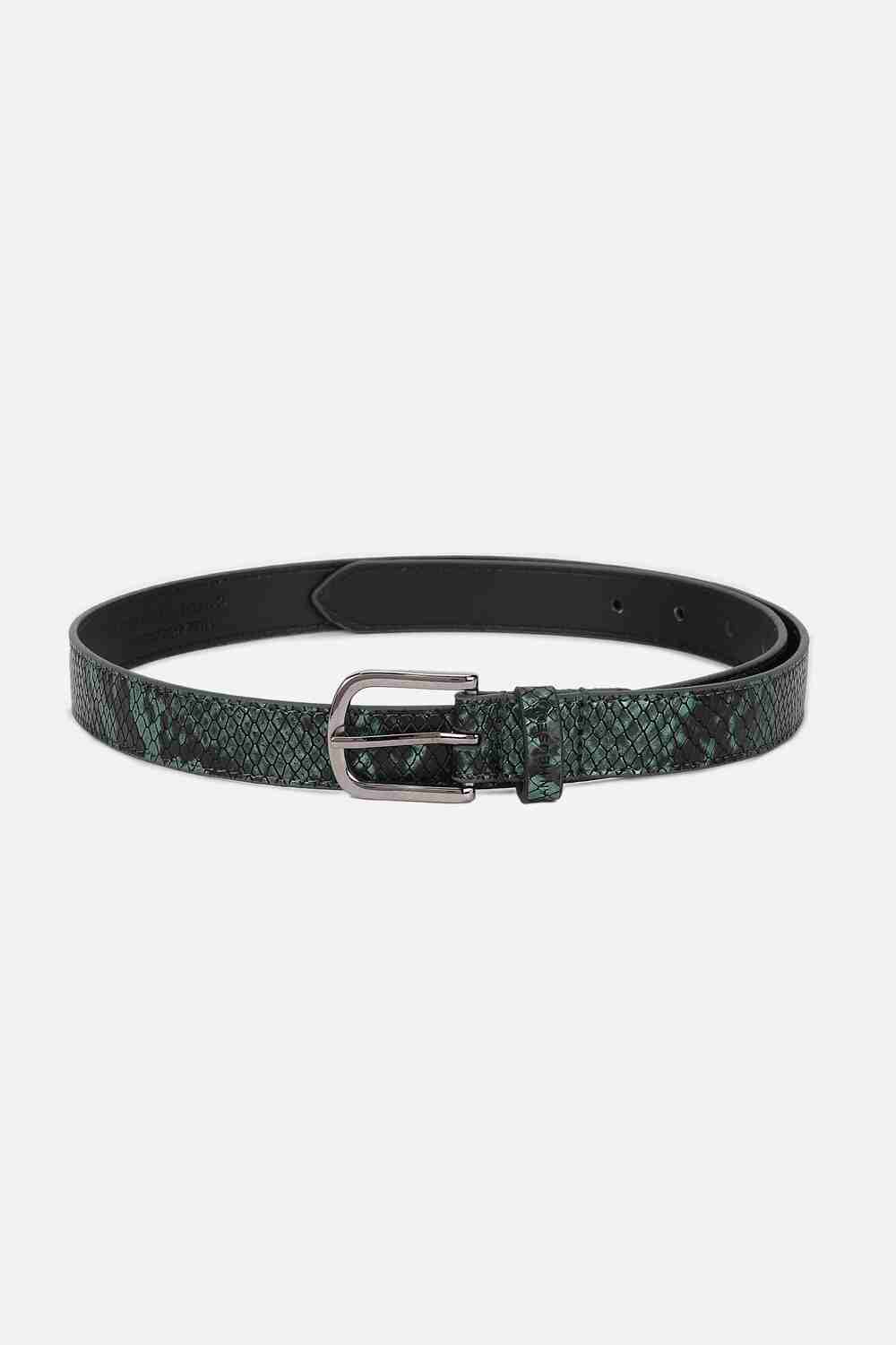 Women Green Print Belt