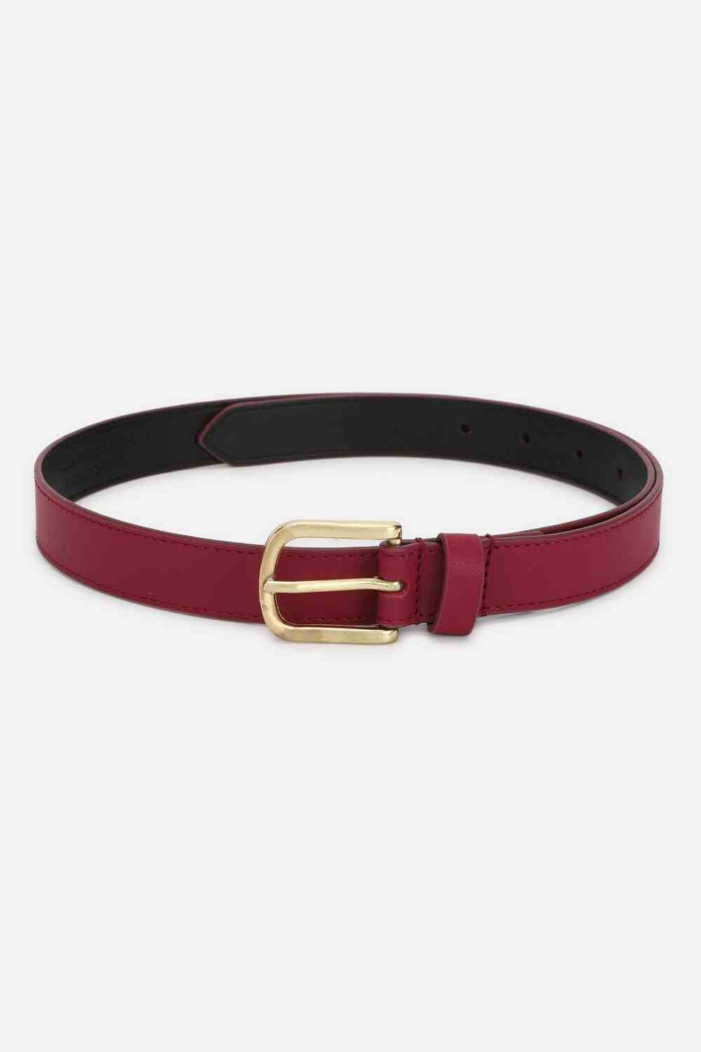 Women Maroon Solid Casual Belt