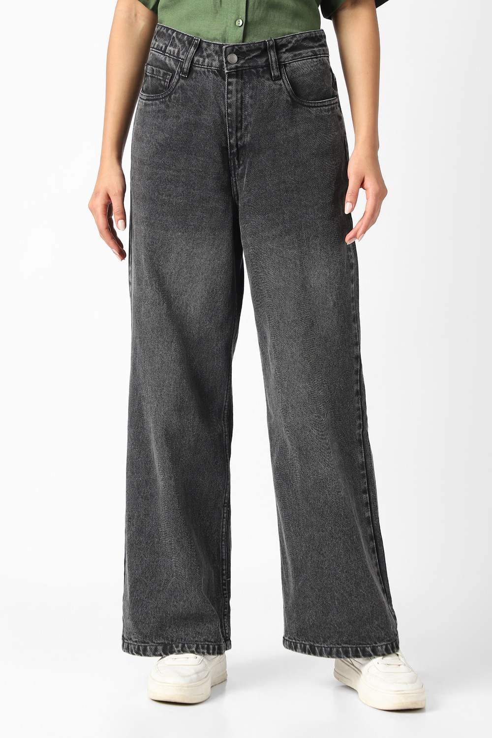 Women Grey Mid Wash Jeans