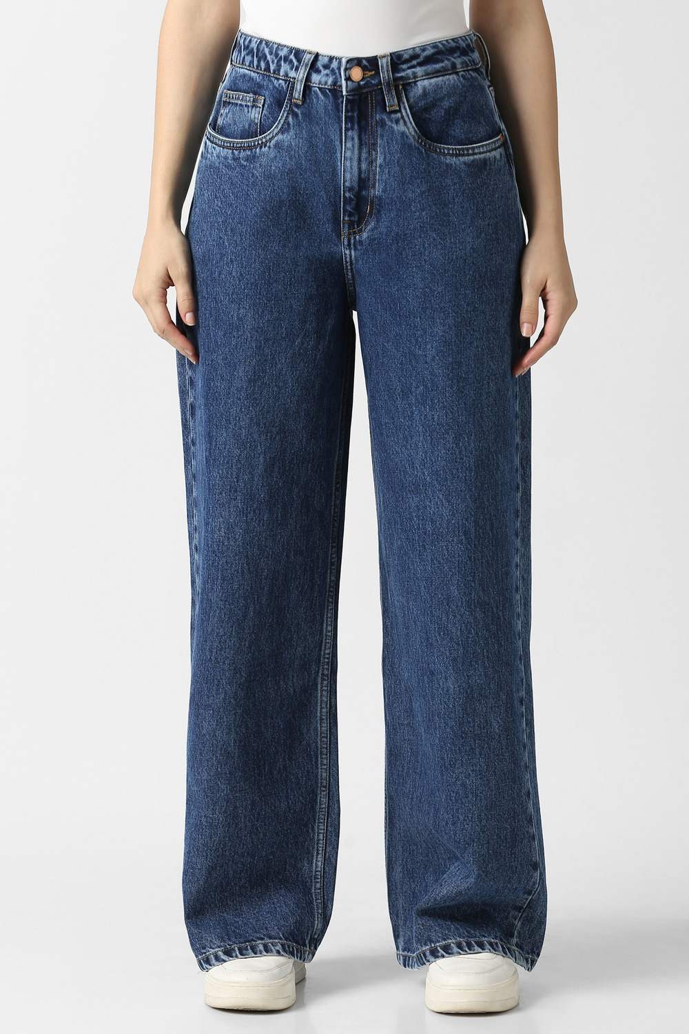 Women Blue Mid Wash Jeans
