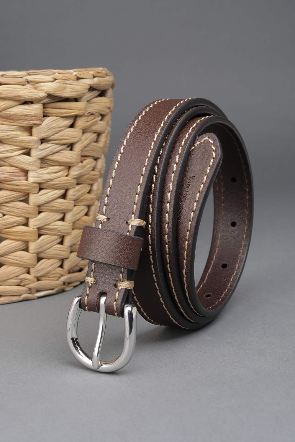 Women Brown Solid Casual Belt
