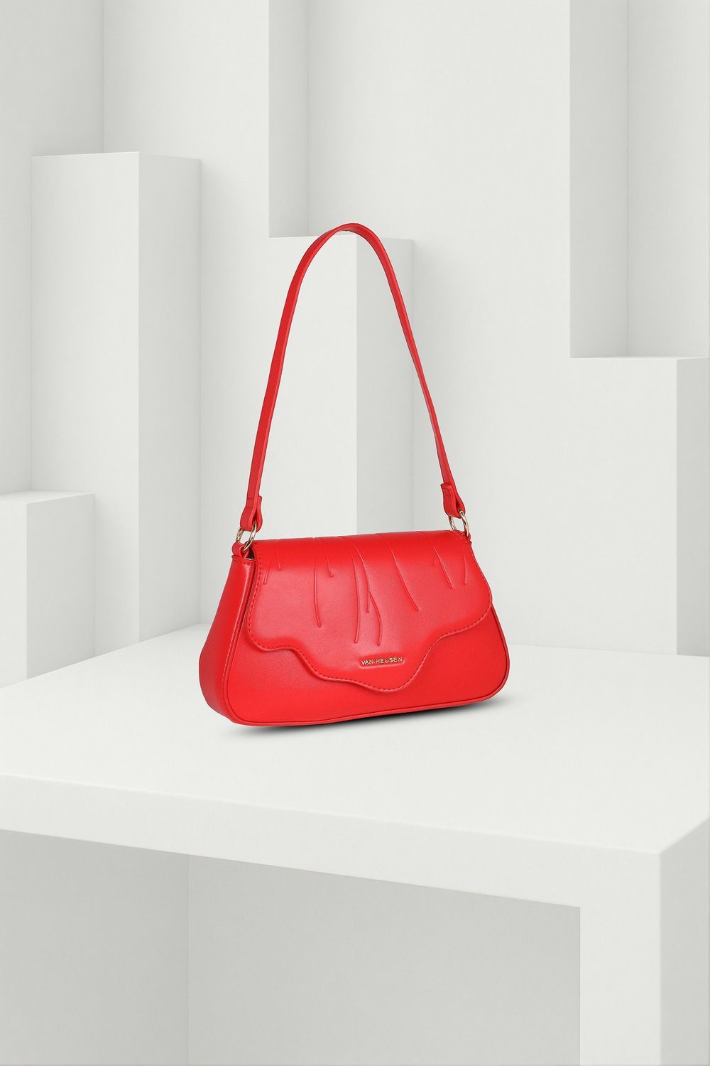Women Red Solid Casual Sling Bag
