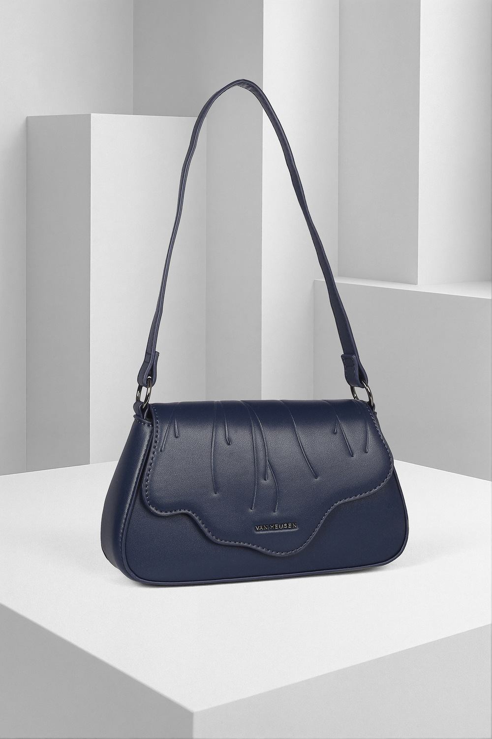 Women Navy Solid Casual Sling Bag