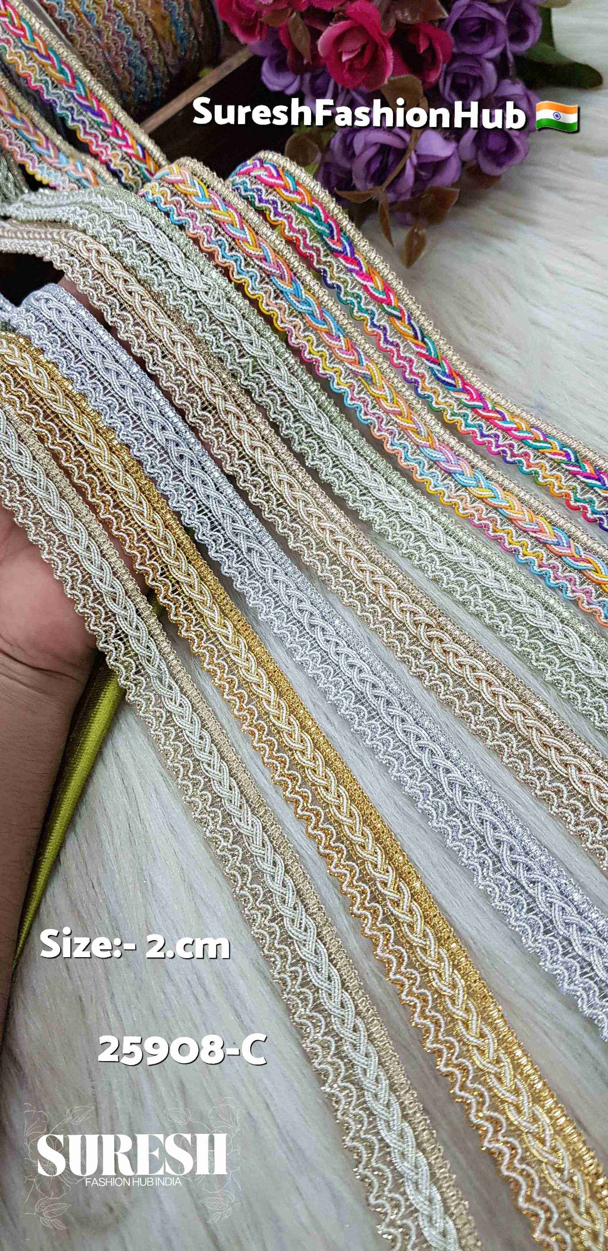 Light Gold Luxe Jhalar Lace – 25908-C