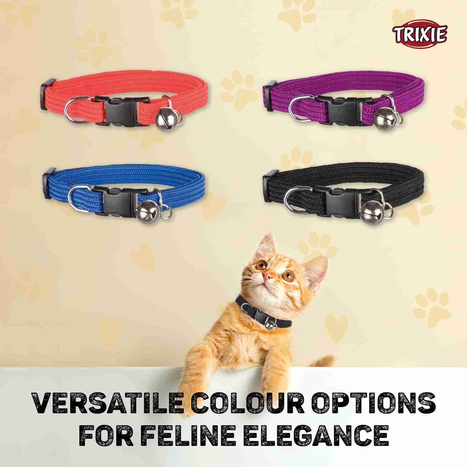 Trixie Elastic Cat Collar Various Colors One Size