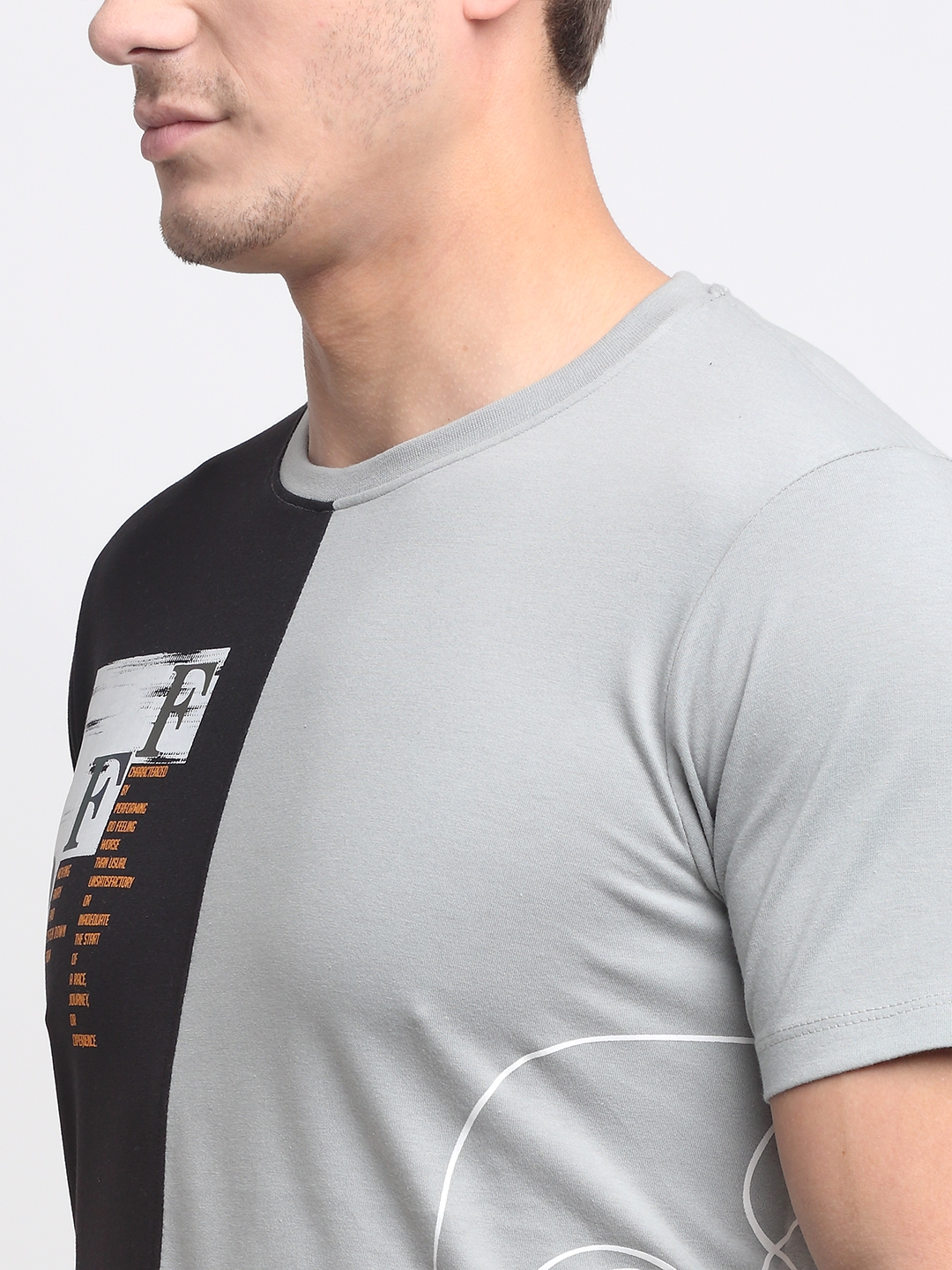 VENITIAN | Venitian Men Printed Cotton Round Neck MultiColoured T-shirt  3