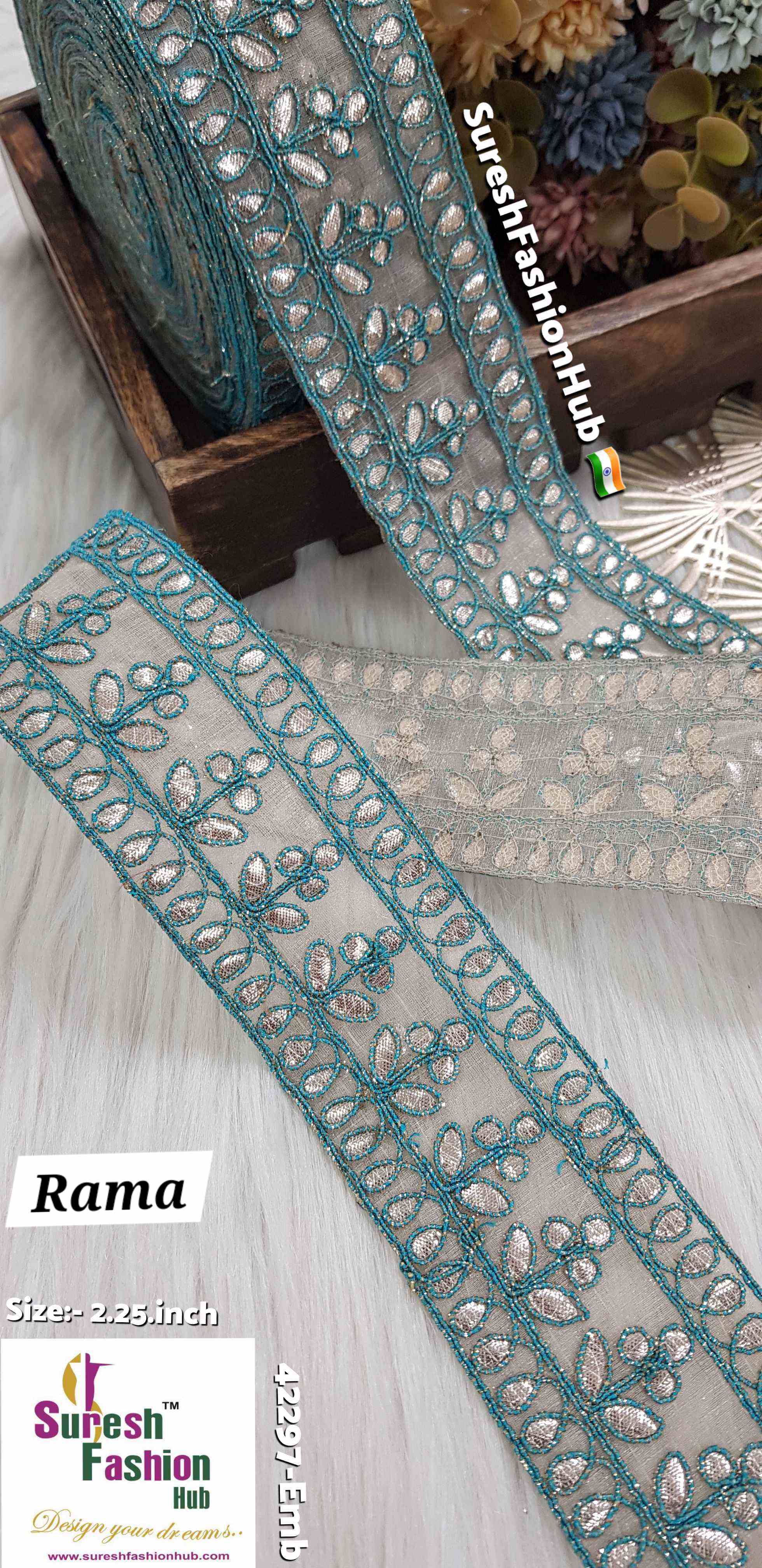 Cute Petal Laser Gota Lace Rama