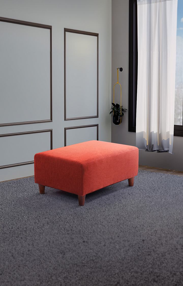 neudot Hailey Ottoman in Rusty Cider Orange Colour