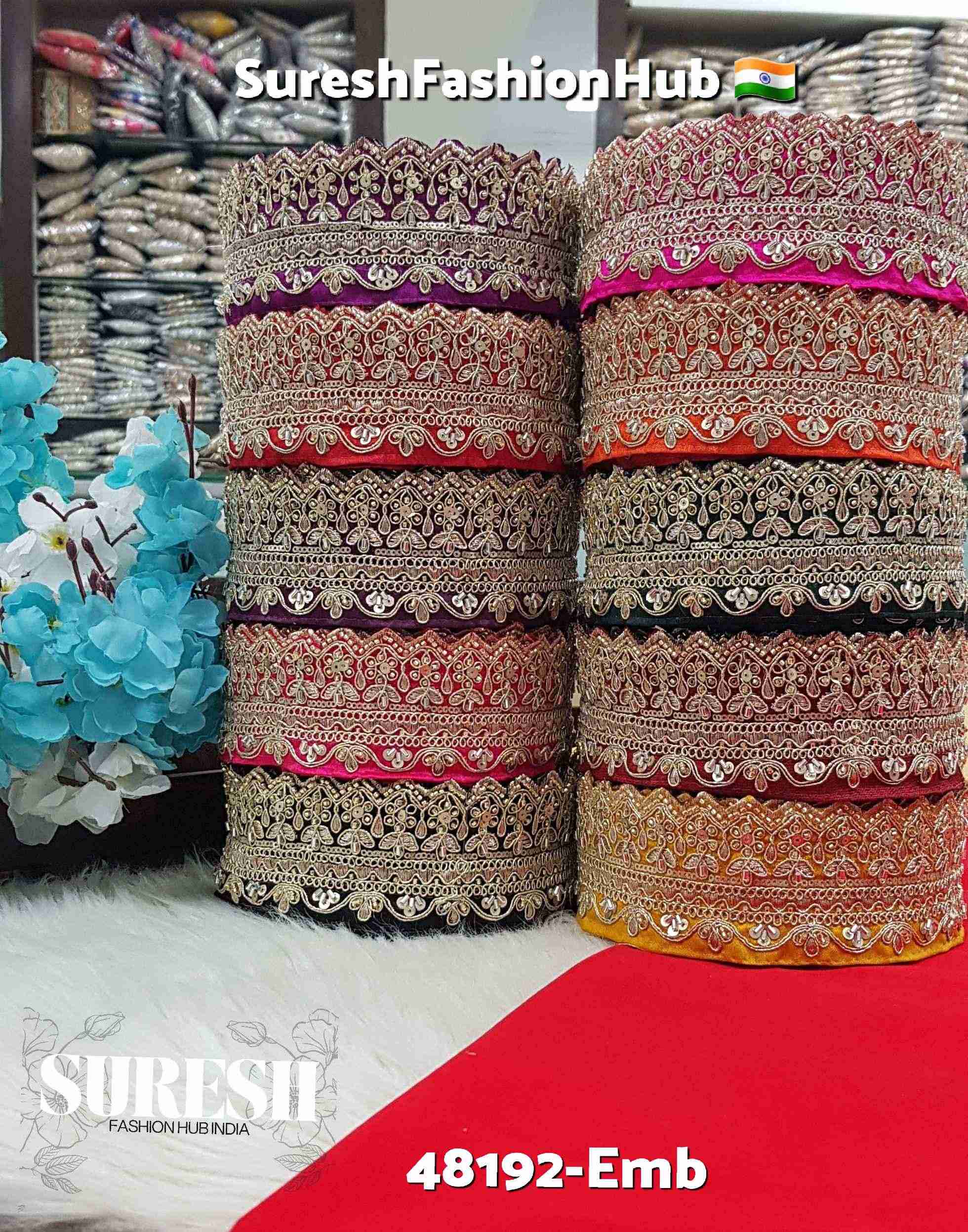  Golden Maroon Zari Lace