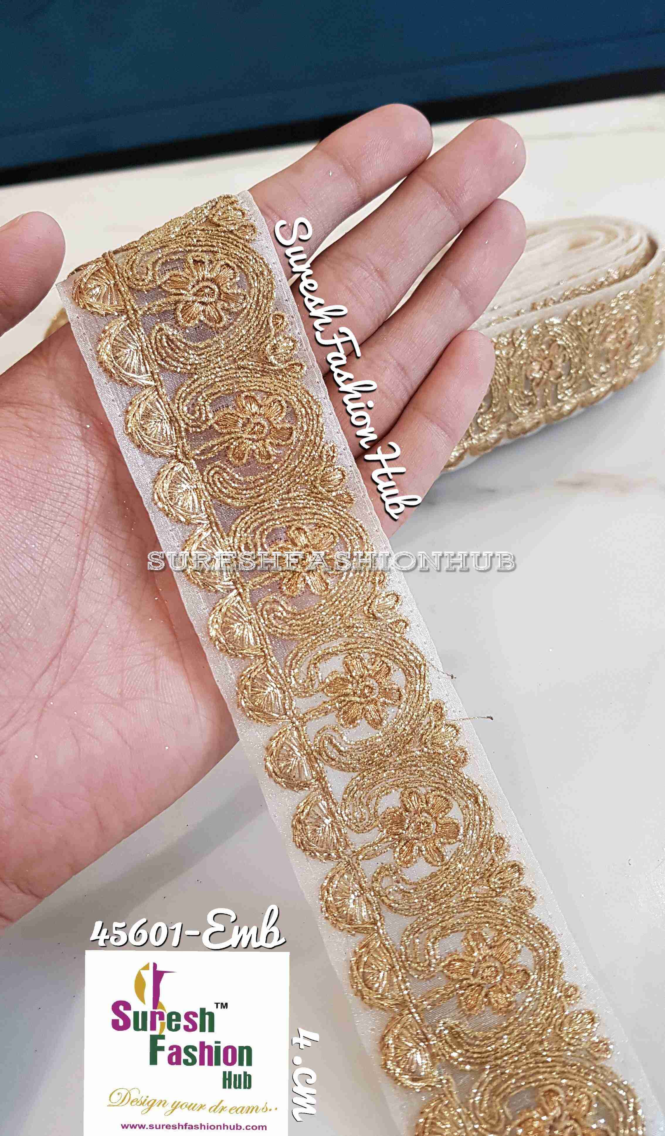 Golden Glimmer Organza Lace*