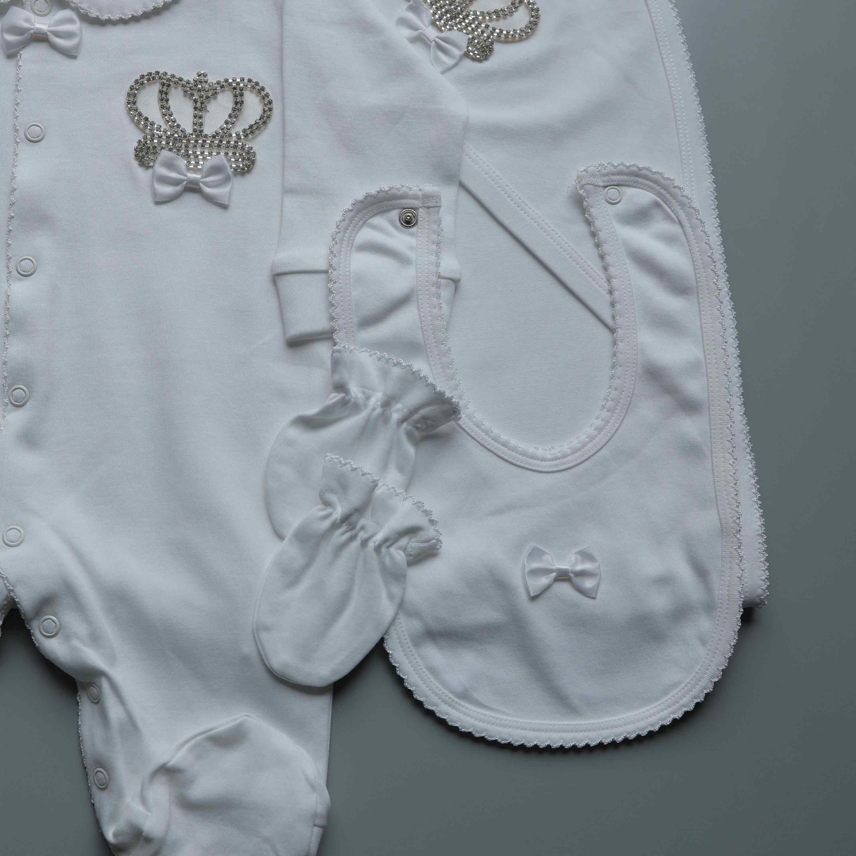 Feather Crown Romper Set