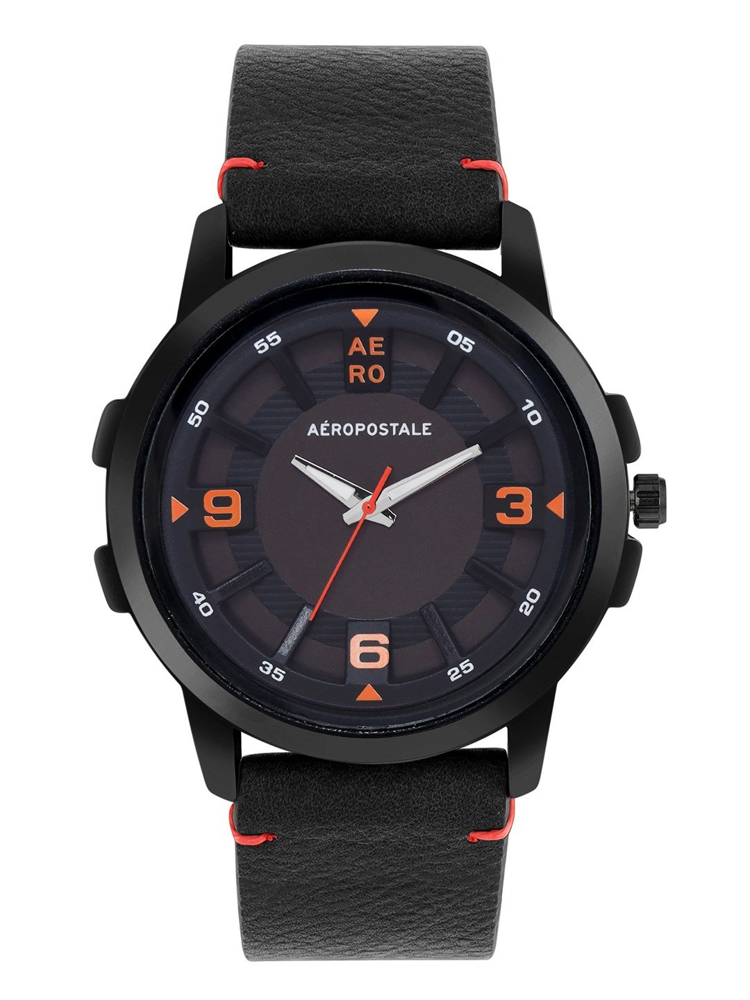 Aeropostale AERO AW A6 2 BLK Classic Men s Analog Quartz Wrist Watch Black Metal Alloy case Classic Black Dial