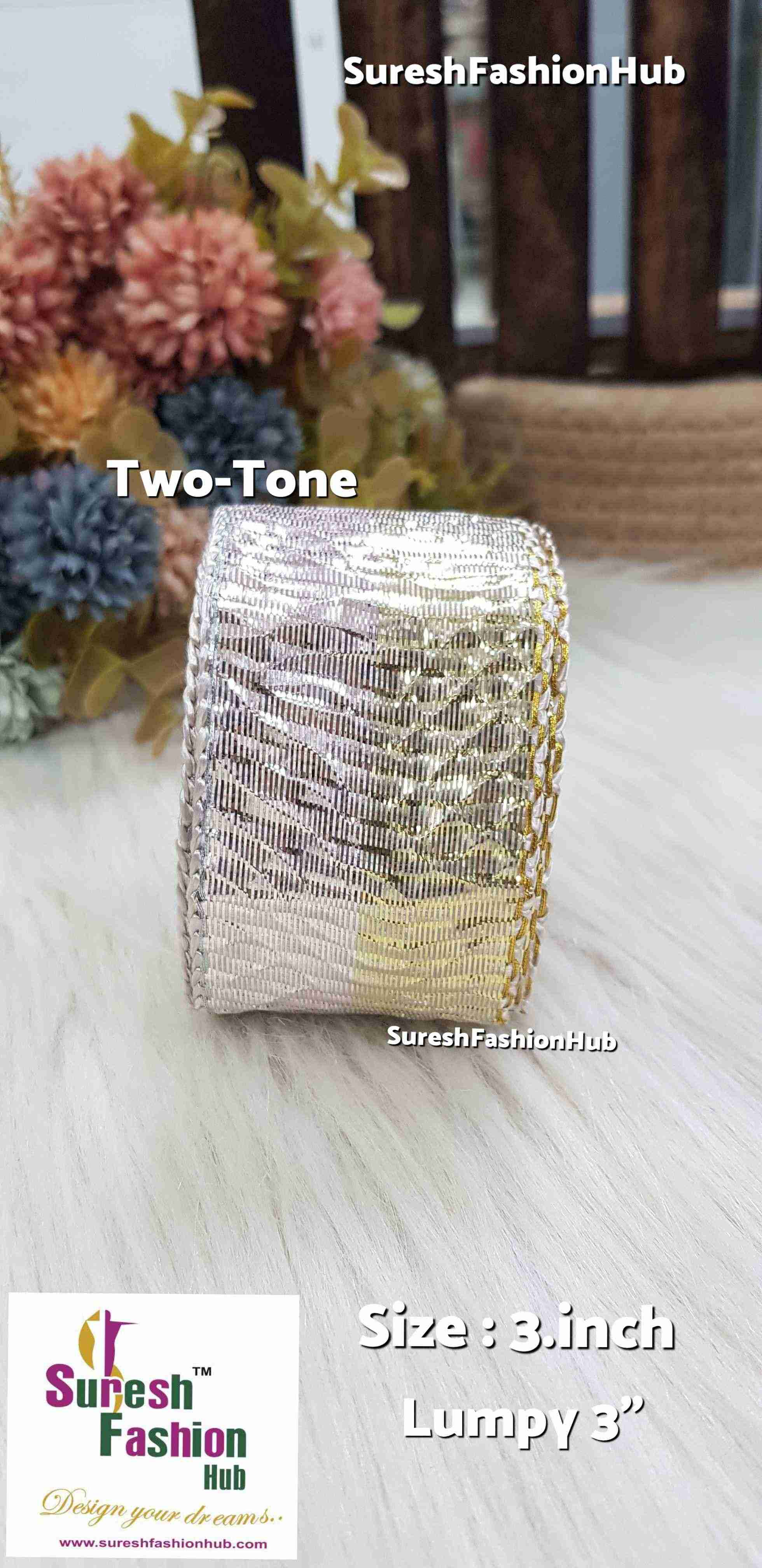 Two Tone Lumpi Gota Border 3'' inch